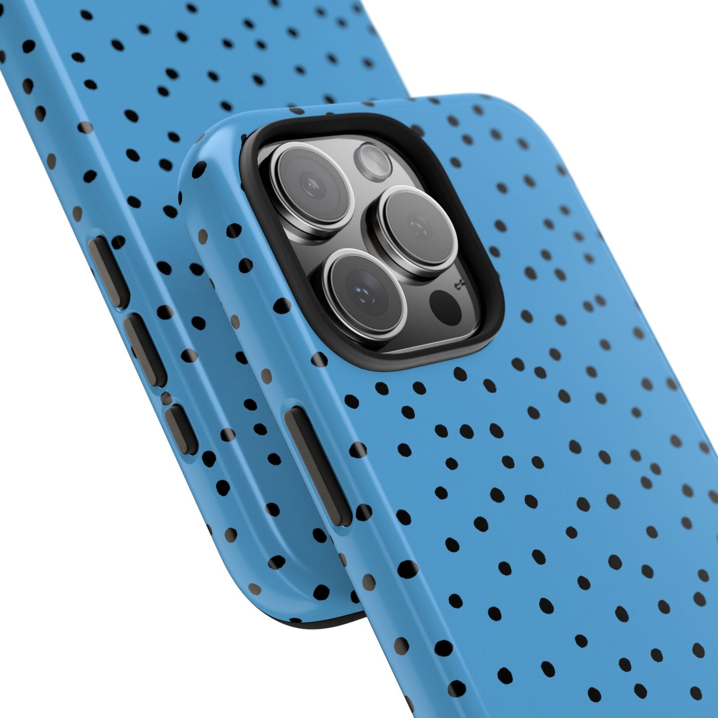 Dinky Dots Turquoise / Black Phone Case
