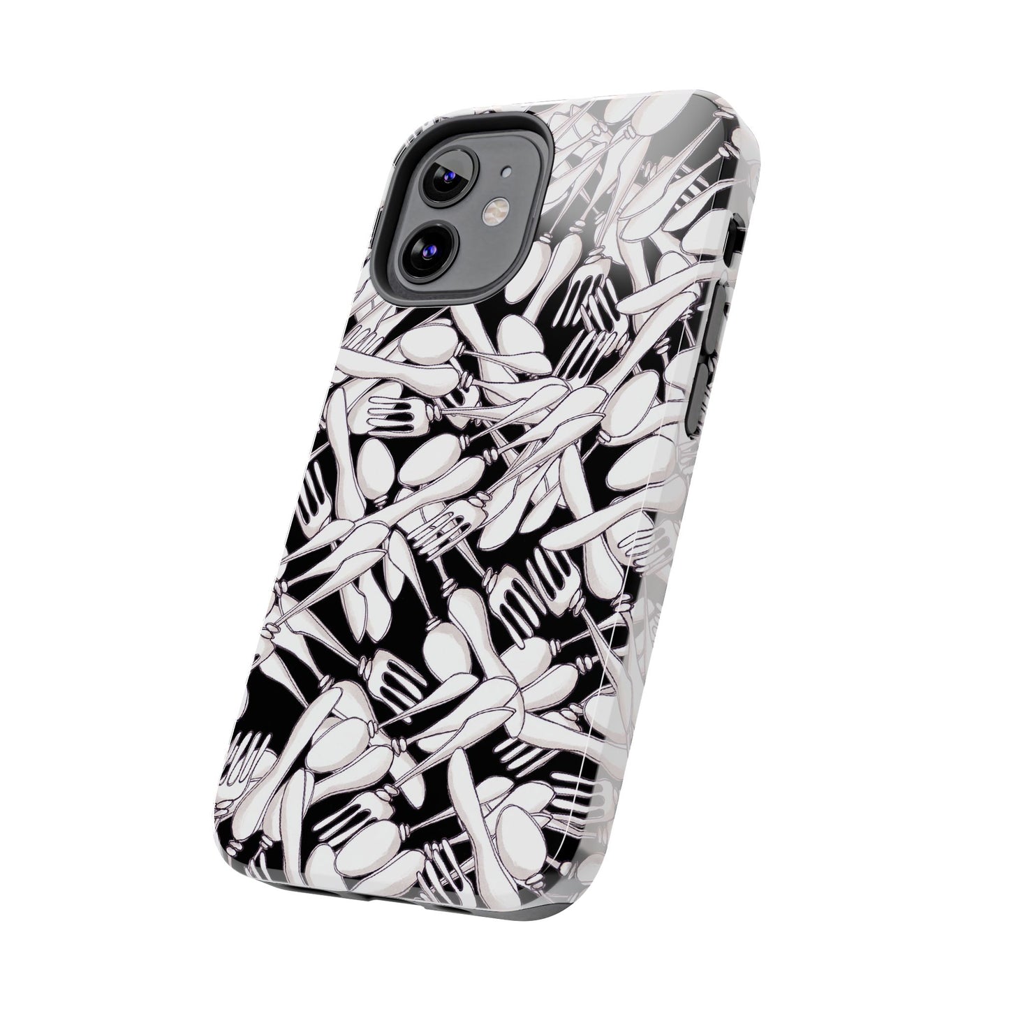 Silverware Wars Black Phone Case