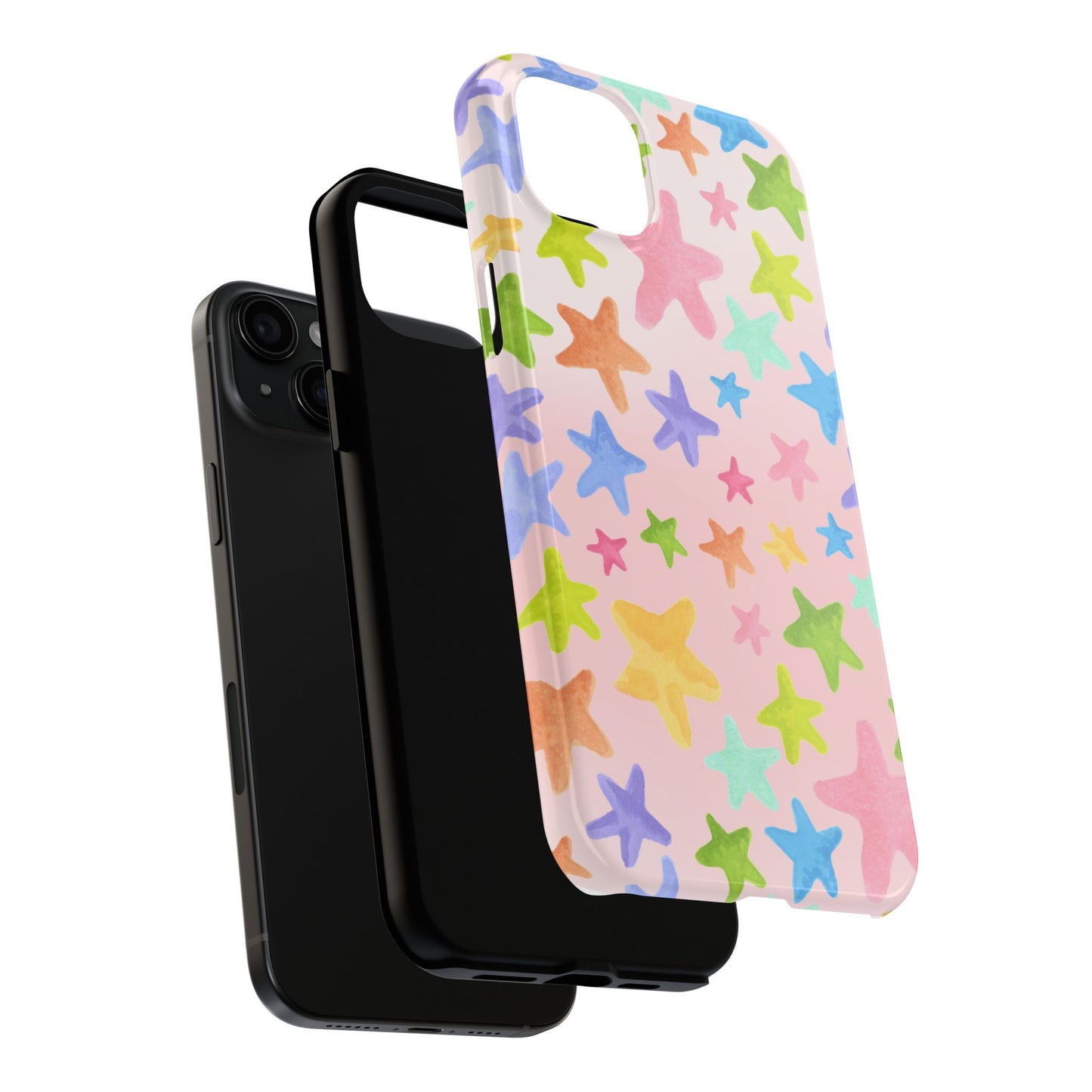 Happy Stars Pink Phone Case