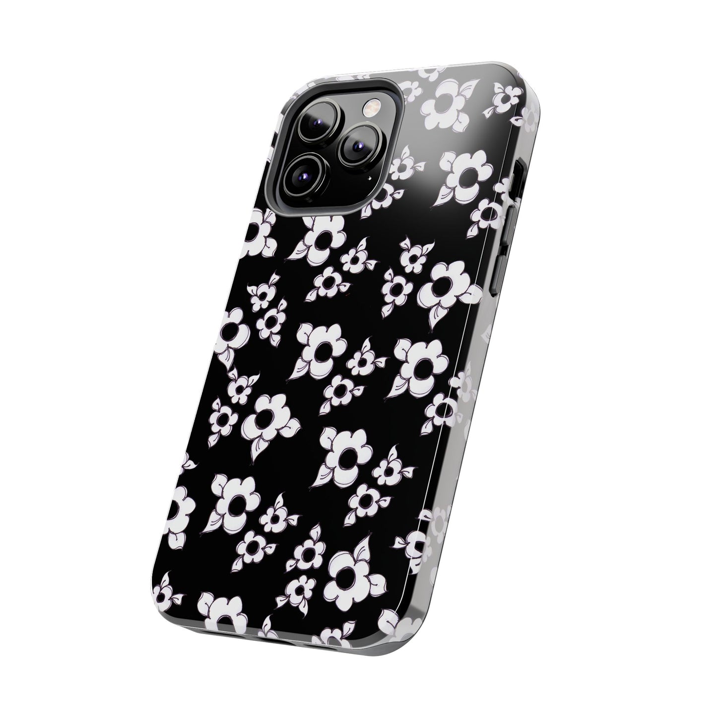 Daisy Cluster Black / White Phone Case