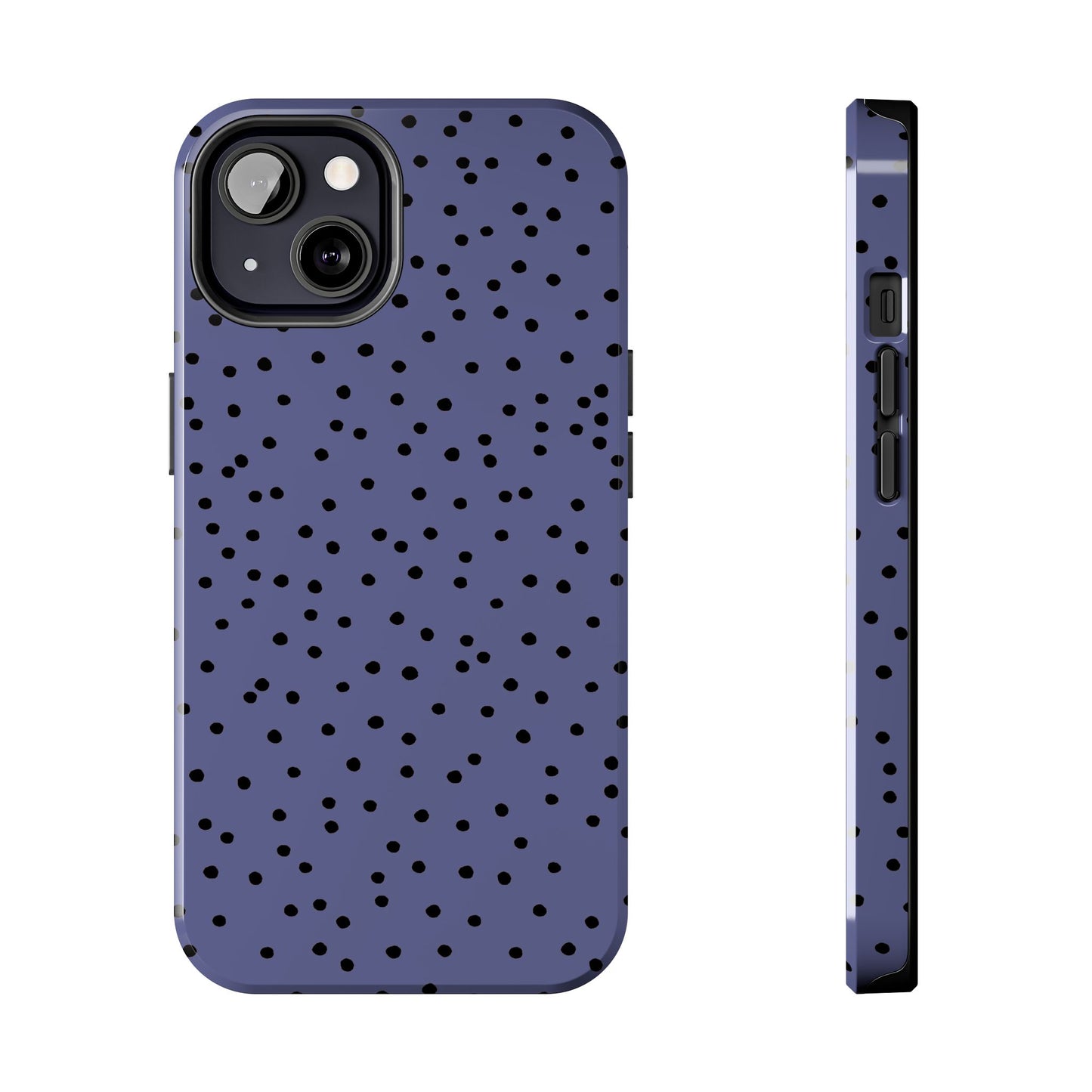 Dinky Dots Blue / Black Phone Case