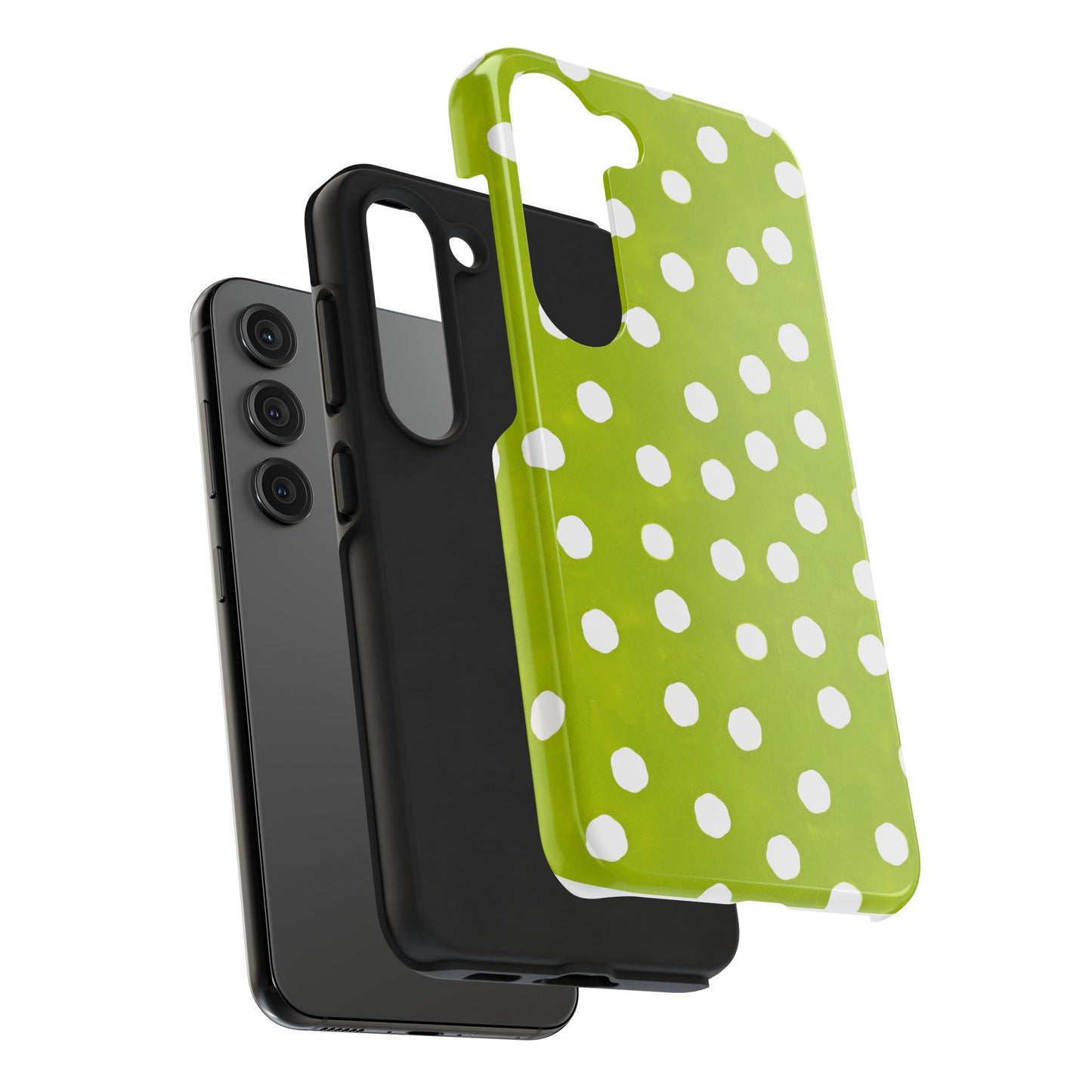 Jumbo Dots Green / White Phone Case
