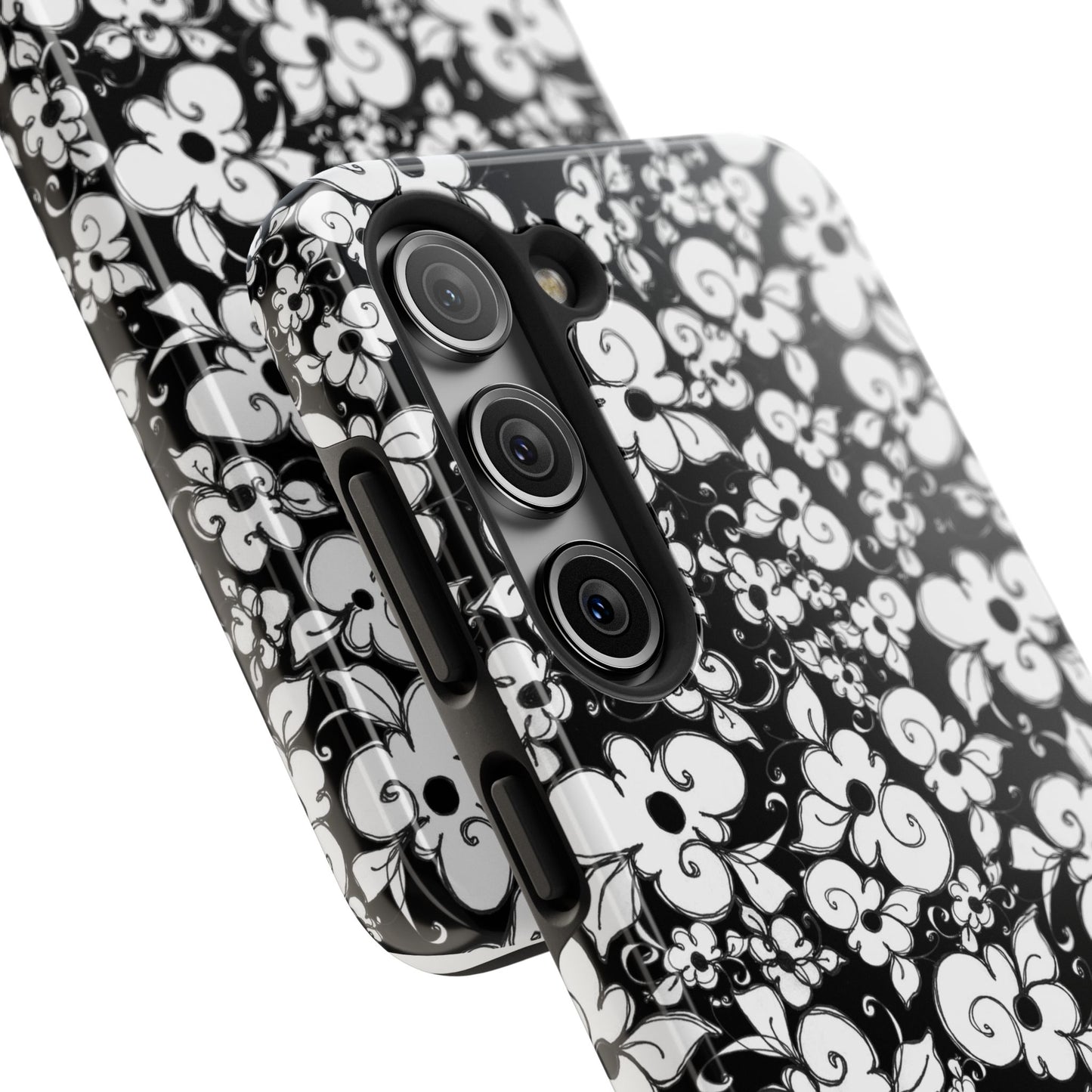 Dog Daisies Black Phone Case