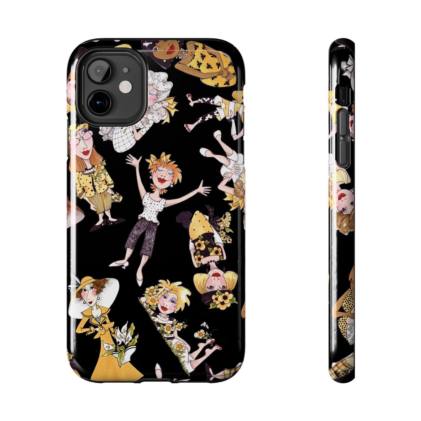 Bee Tossed Black Phone Case