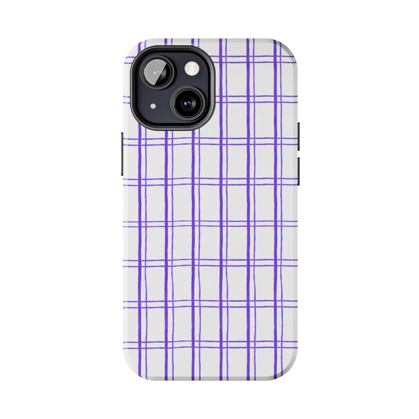 Little Plaid White / Blue Phone Case