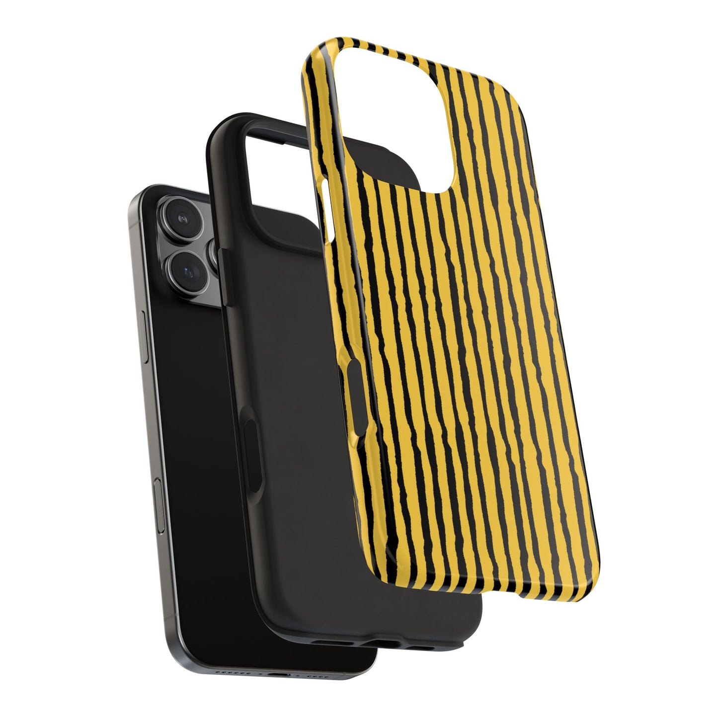 Sorta Stripe Yellow / Black Phone Case
