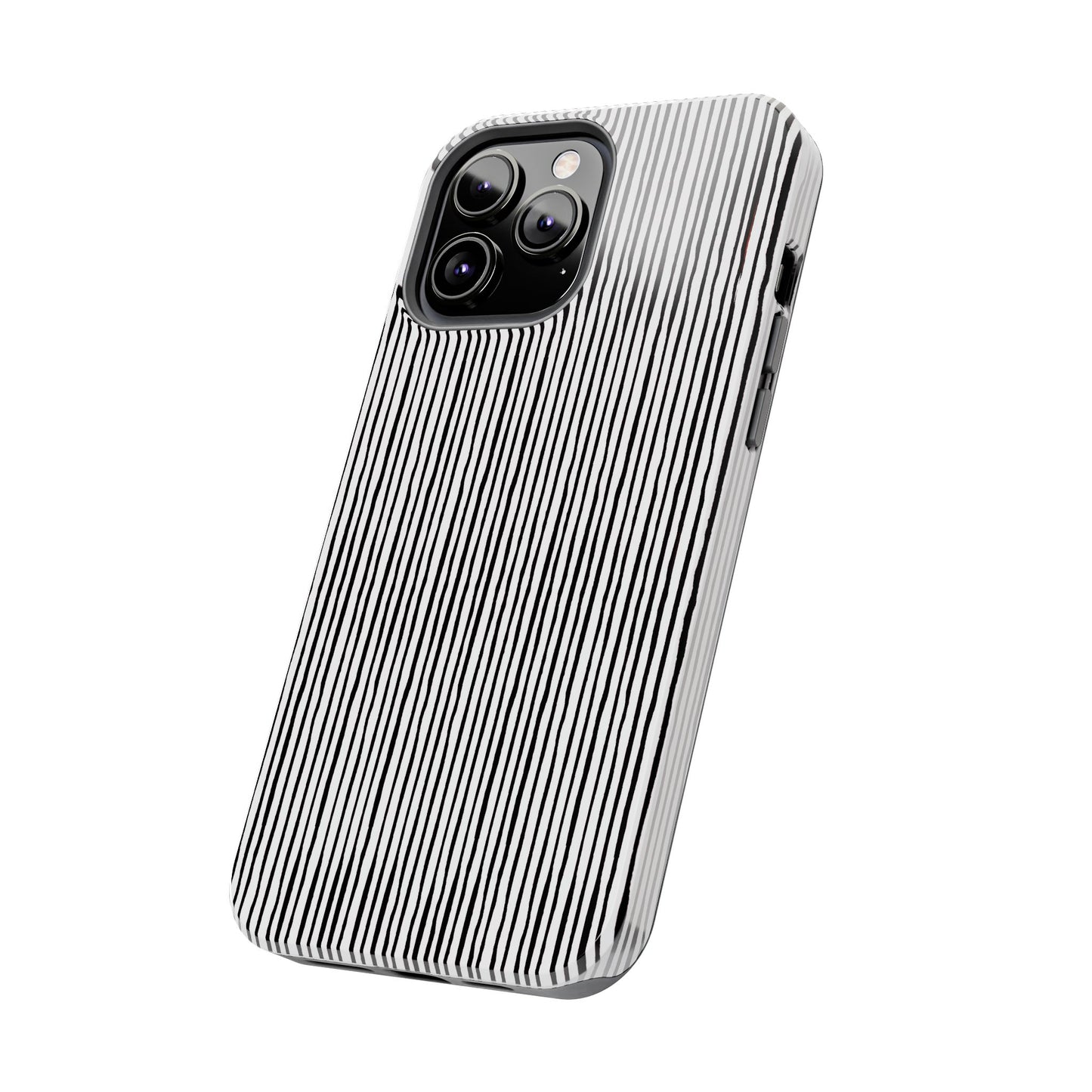 Quirky Pin Stripe White / Black Phone Case