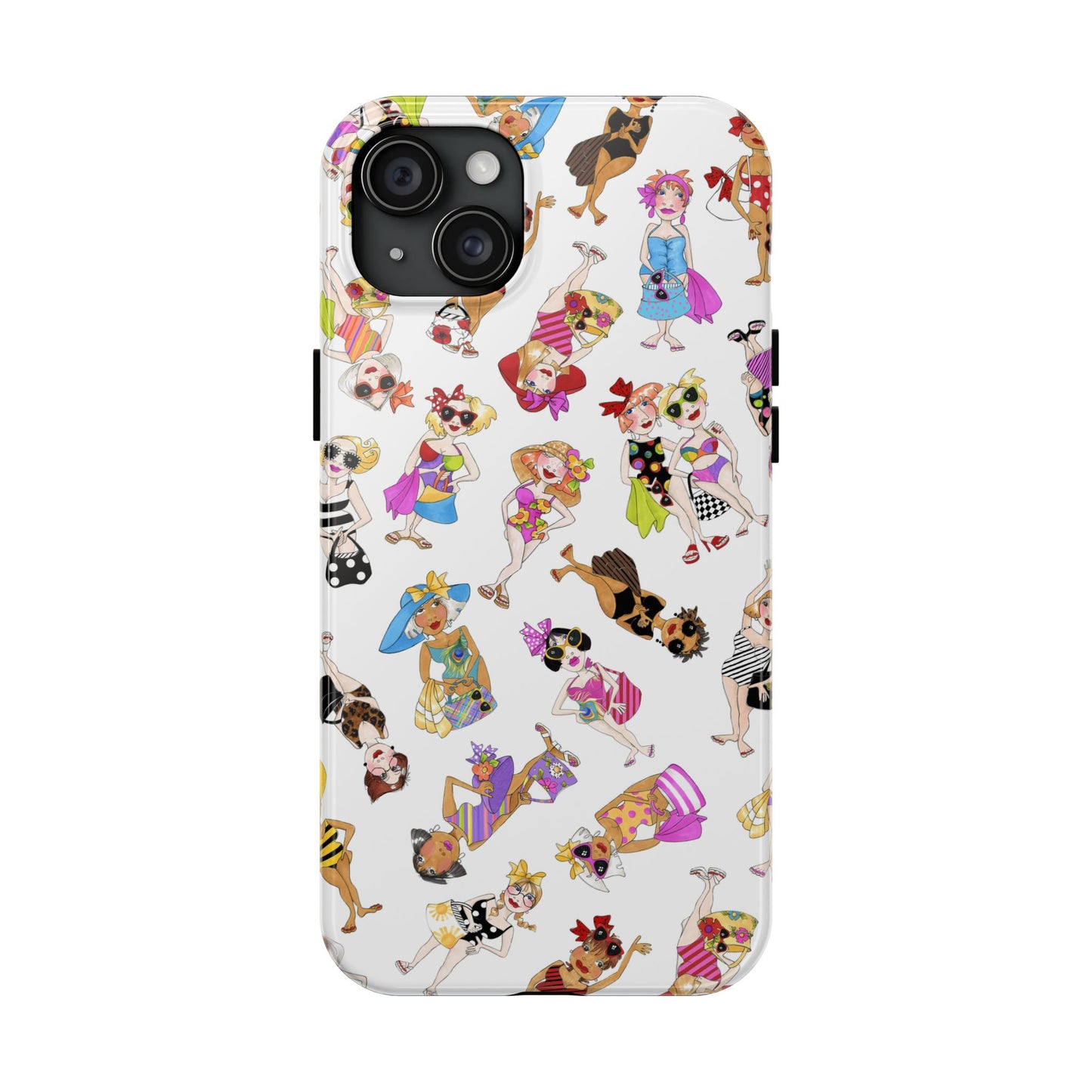 Tossed Beauties White Phone Case