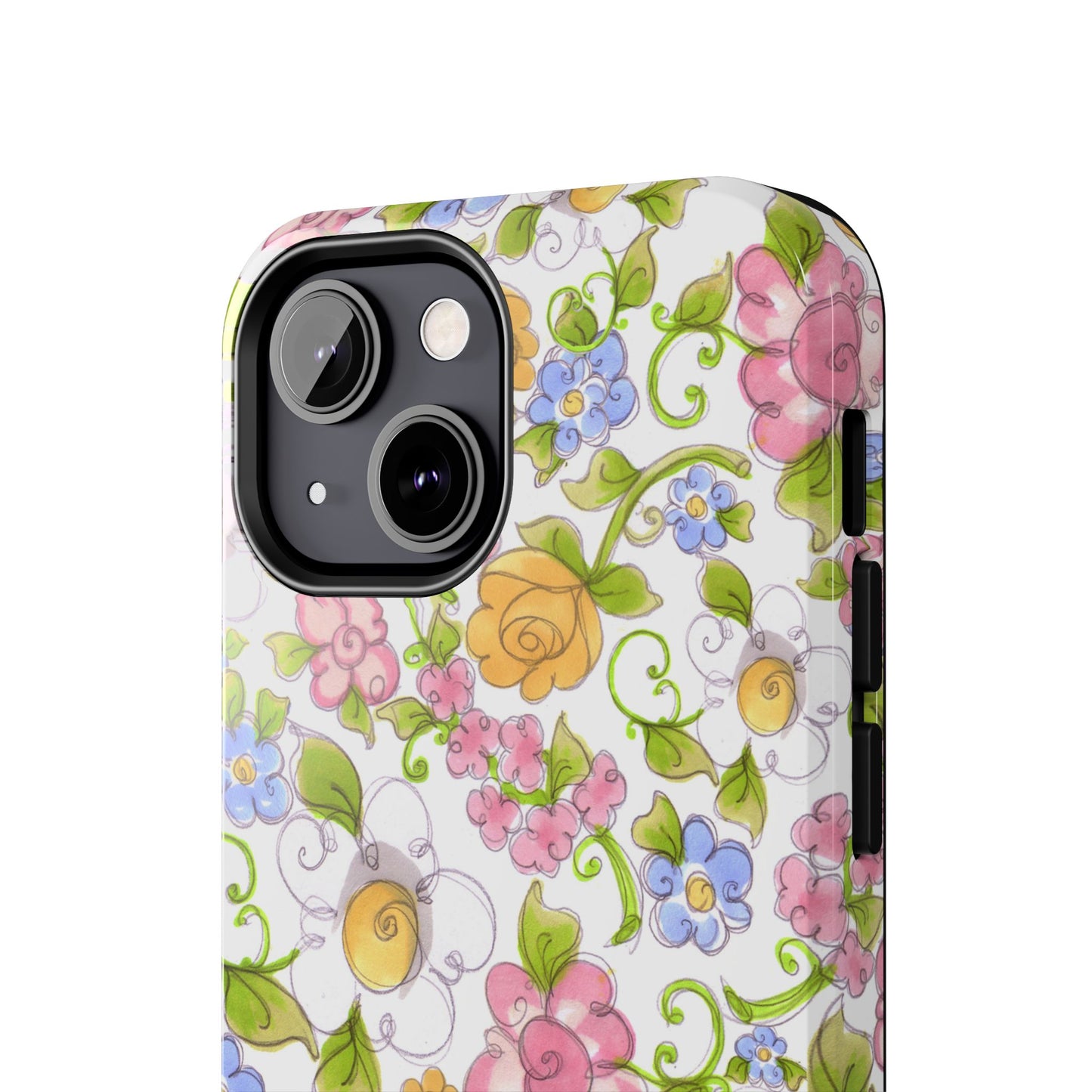 Flower Frolic White Phone Case