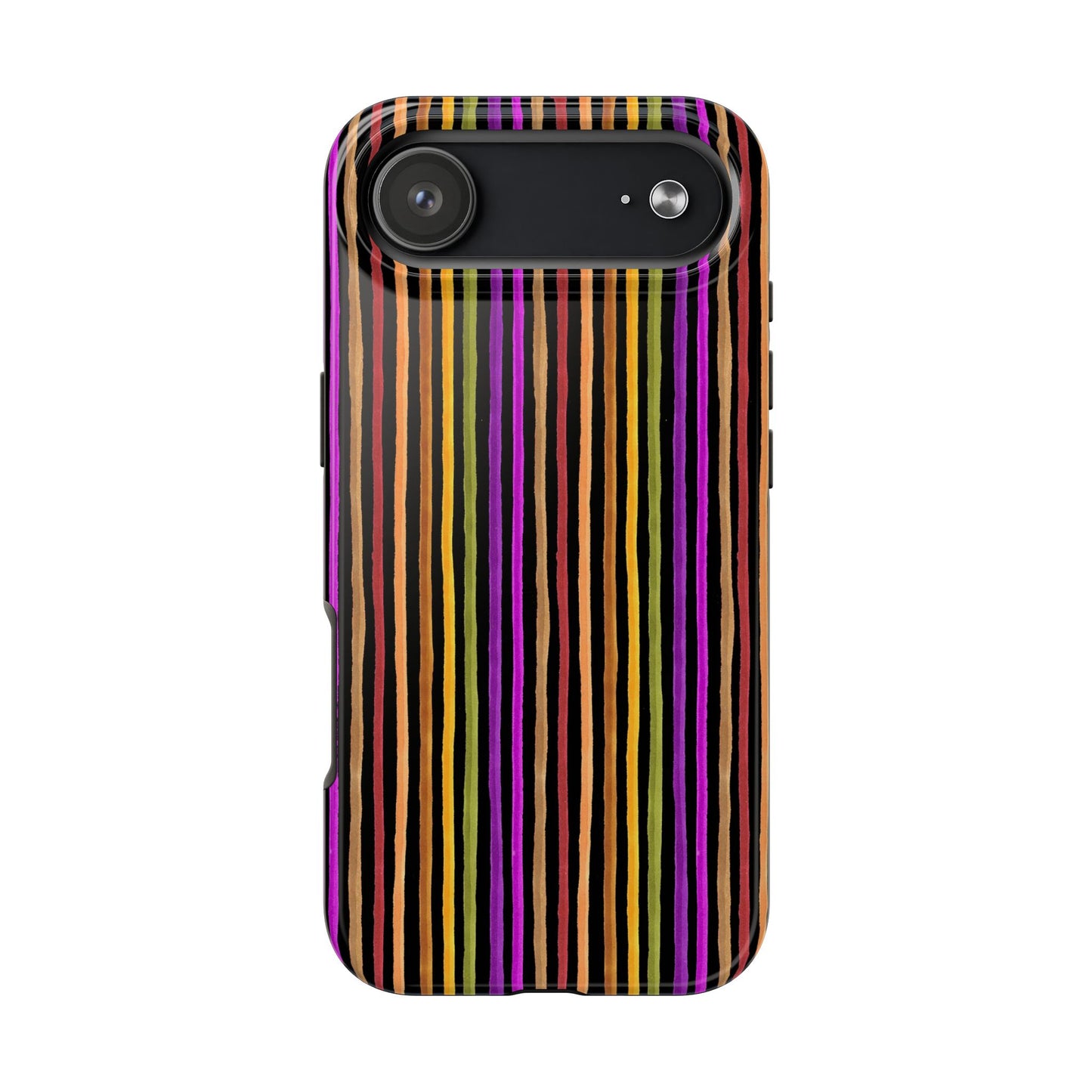 Spice Stripe Black Phone Case