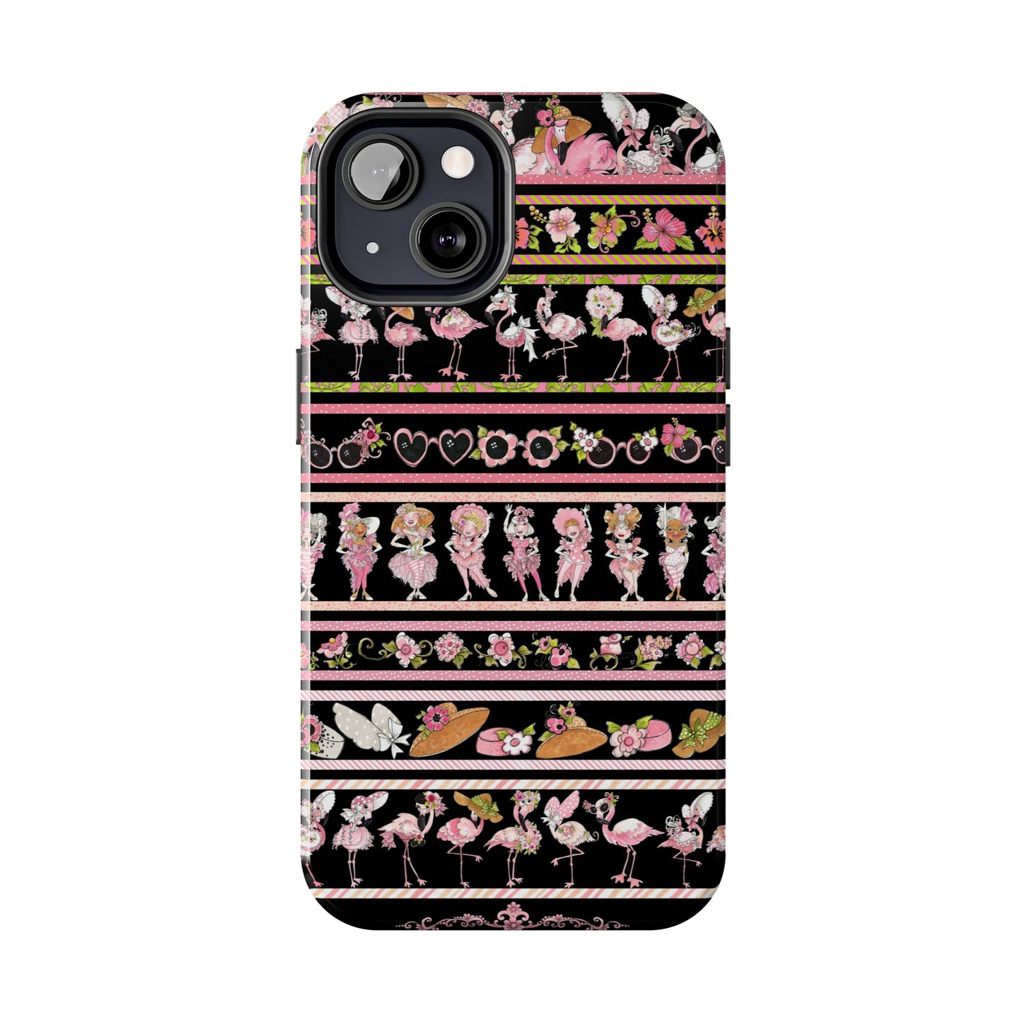 Flam Borders Black Phone Case