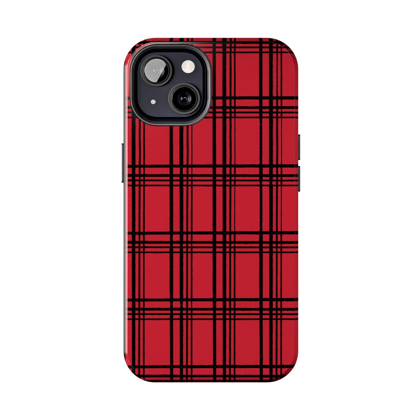 Glad Plaid Red / Black Phone Case