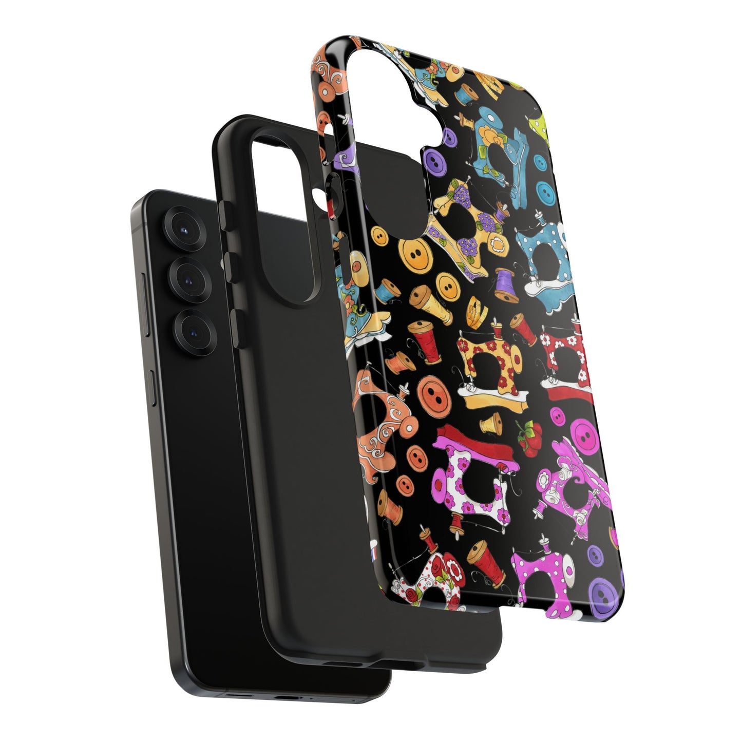 Sew Assorted Black Phone Case