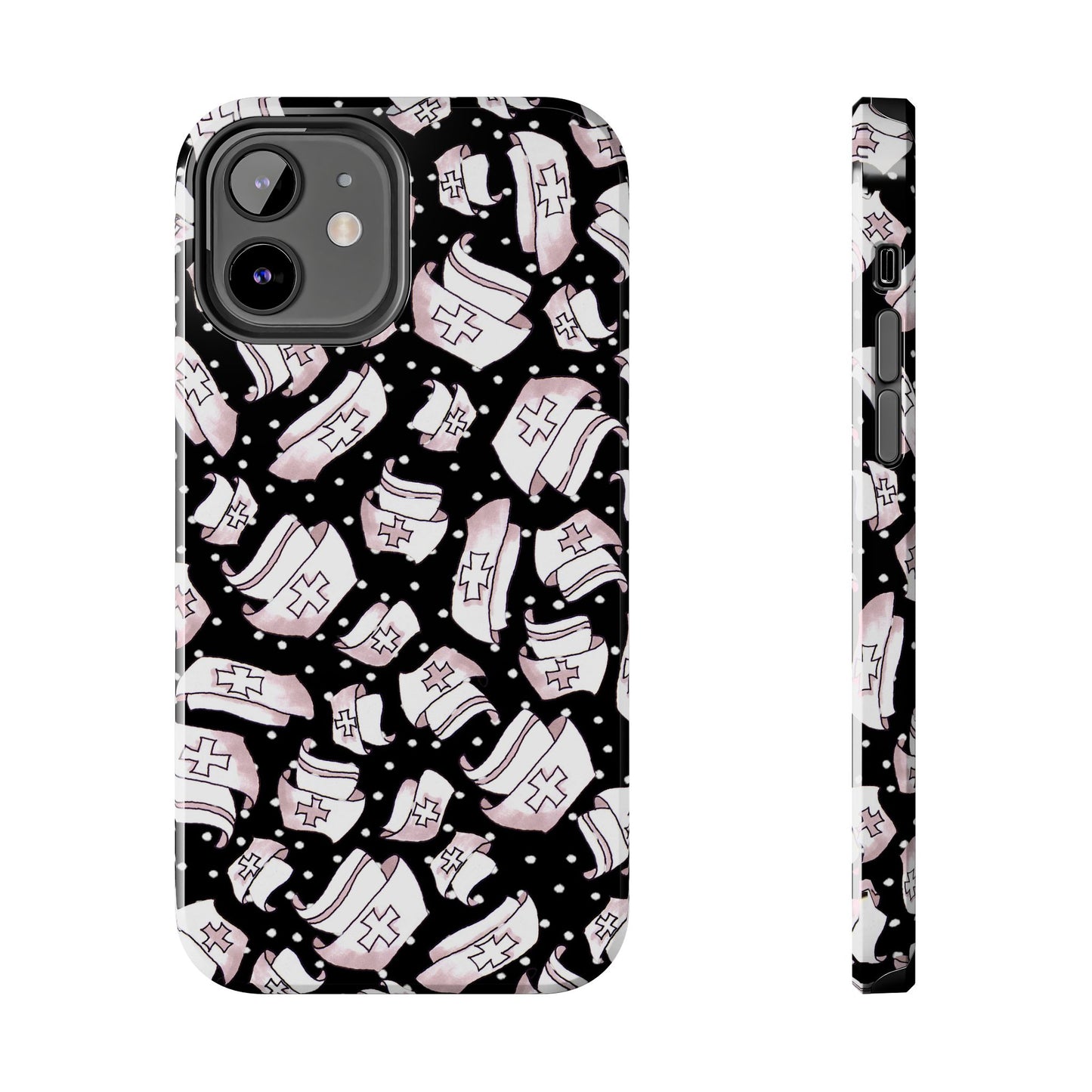 Med Hats Black Phone Case