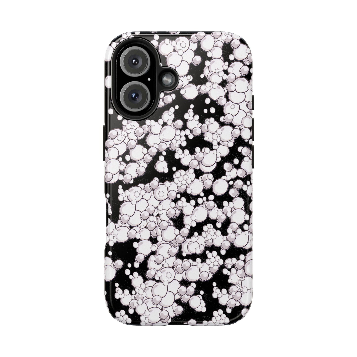 Bubble Dots Black Phone Case