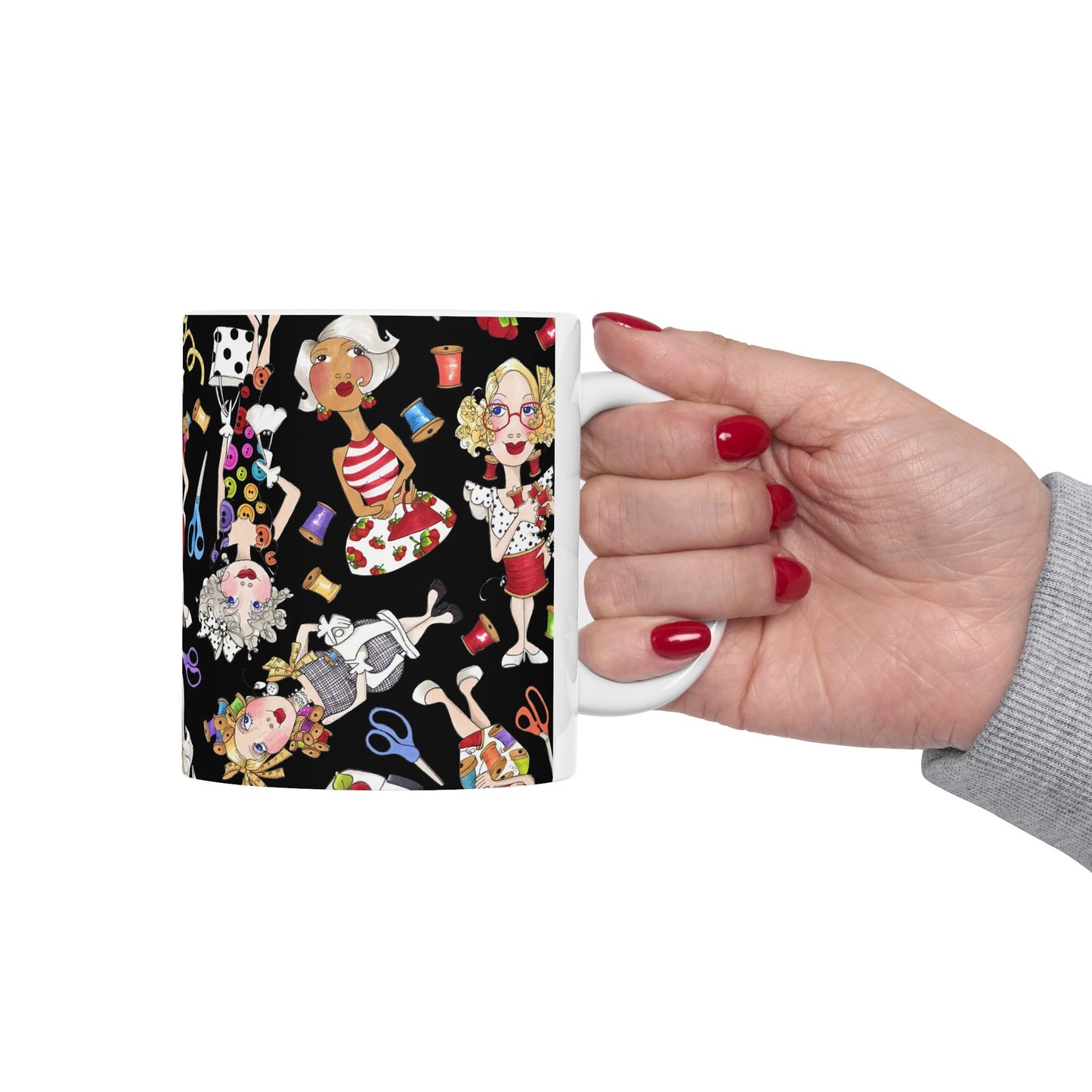 Sew Tossed Black Cup