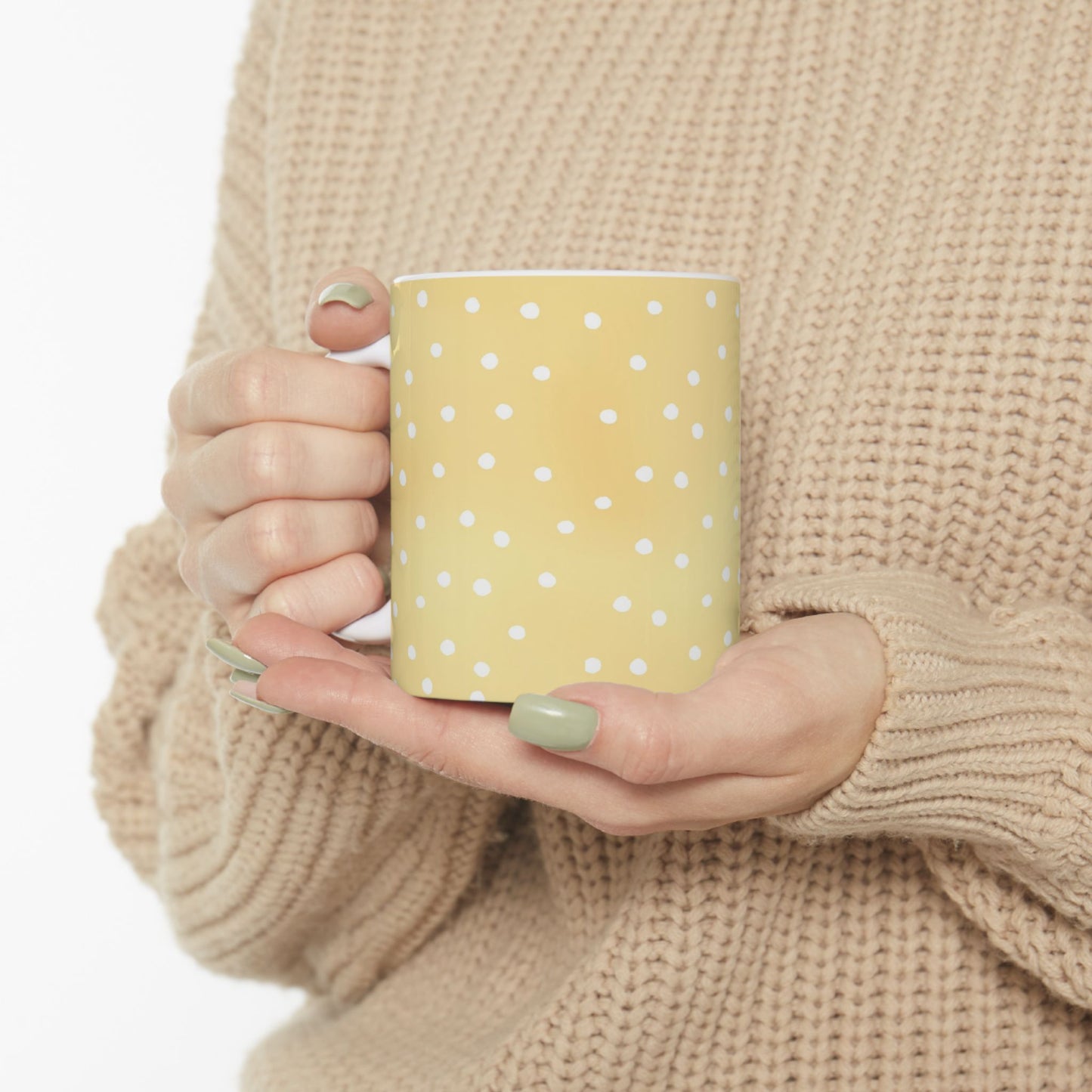 Petite Dots Sunshine / White Cup