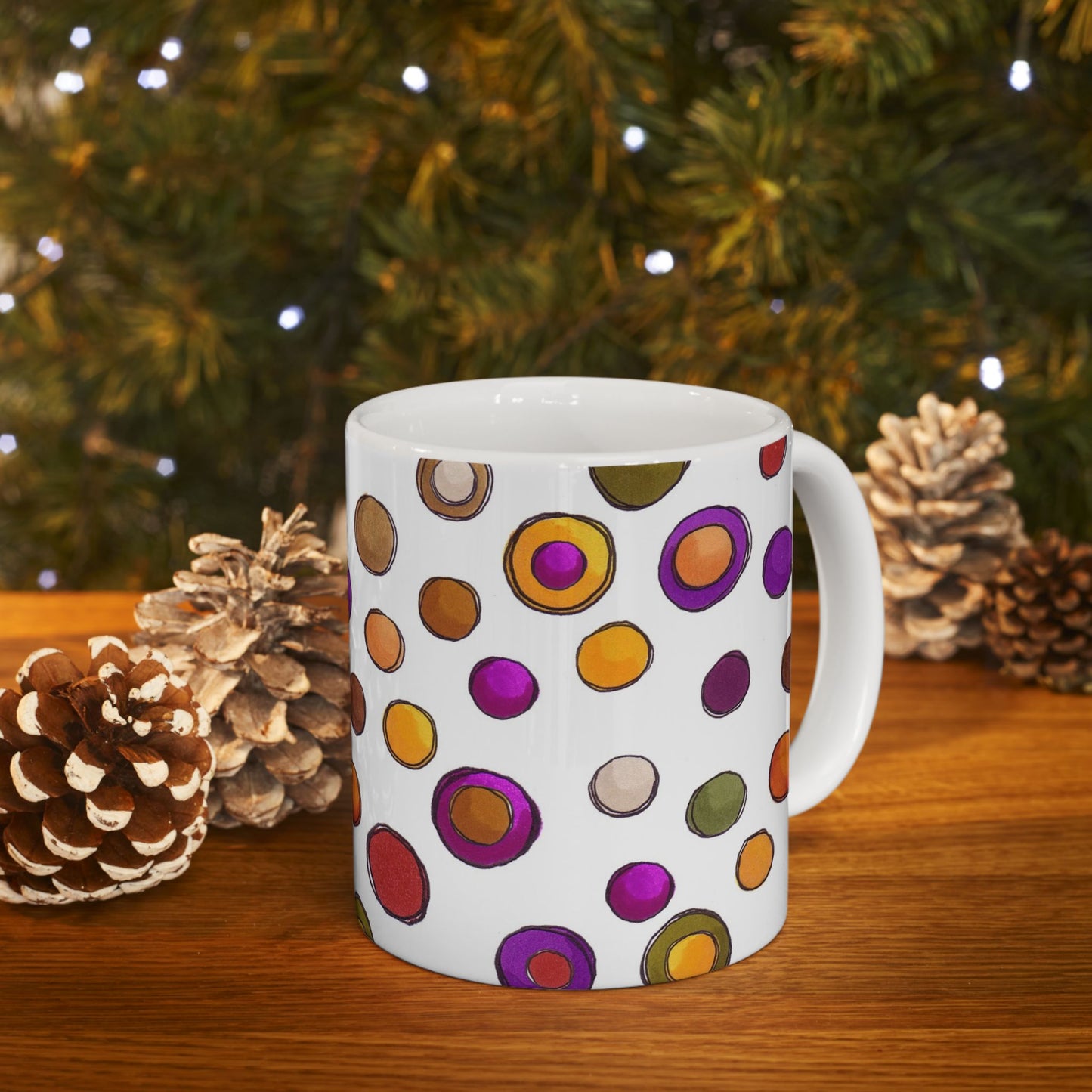 Sesame Dot White Cup