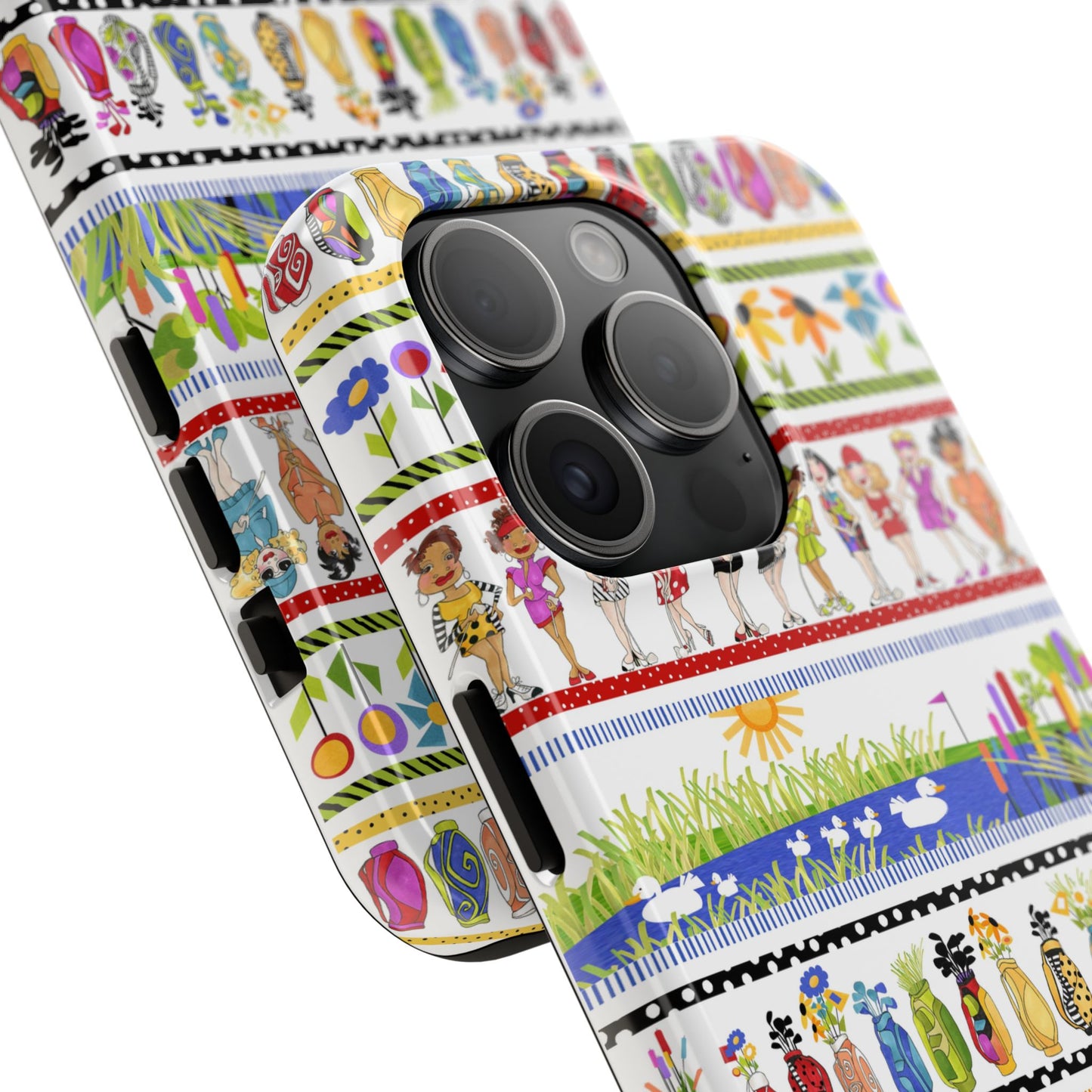 Golf Borders White Phone Case