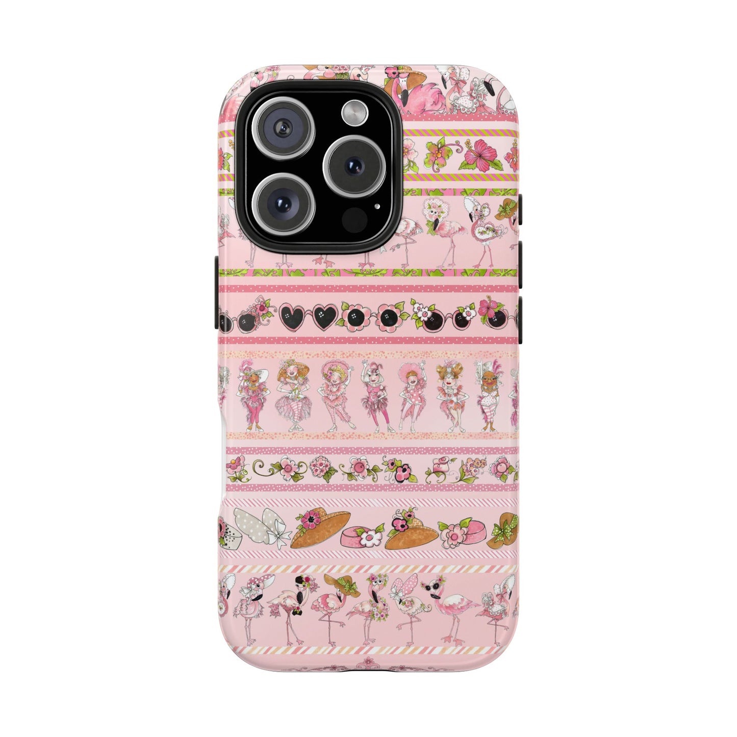 Flam Borders Pink Phone Case