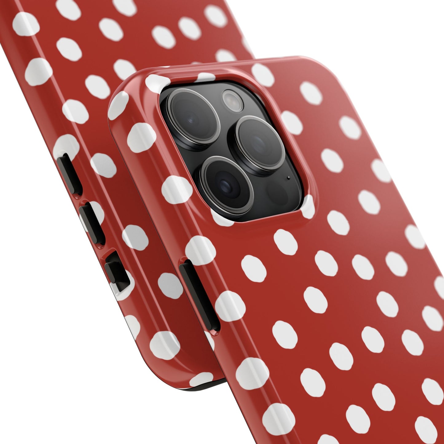 Jumbo Dots Red / White Phone Case