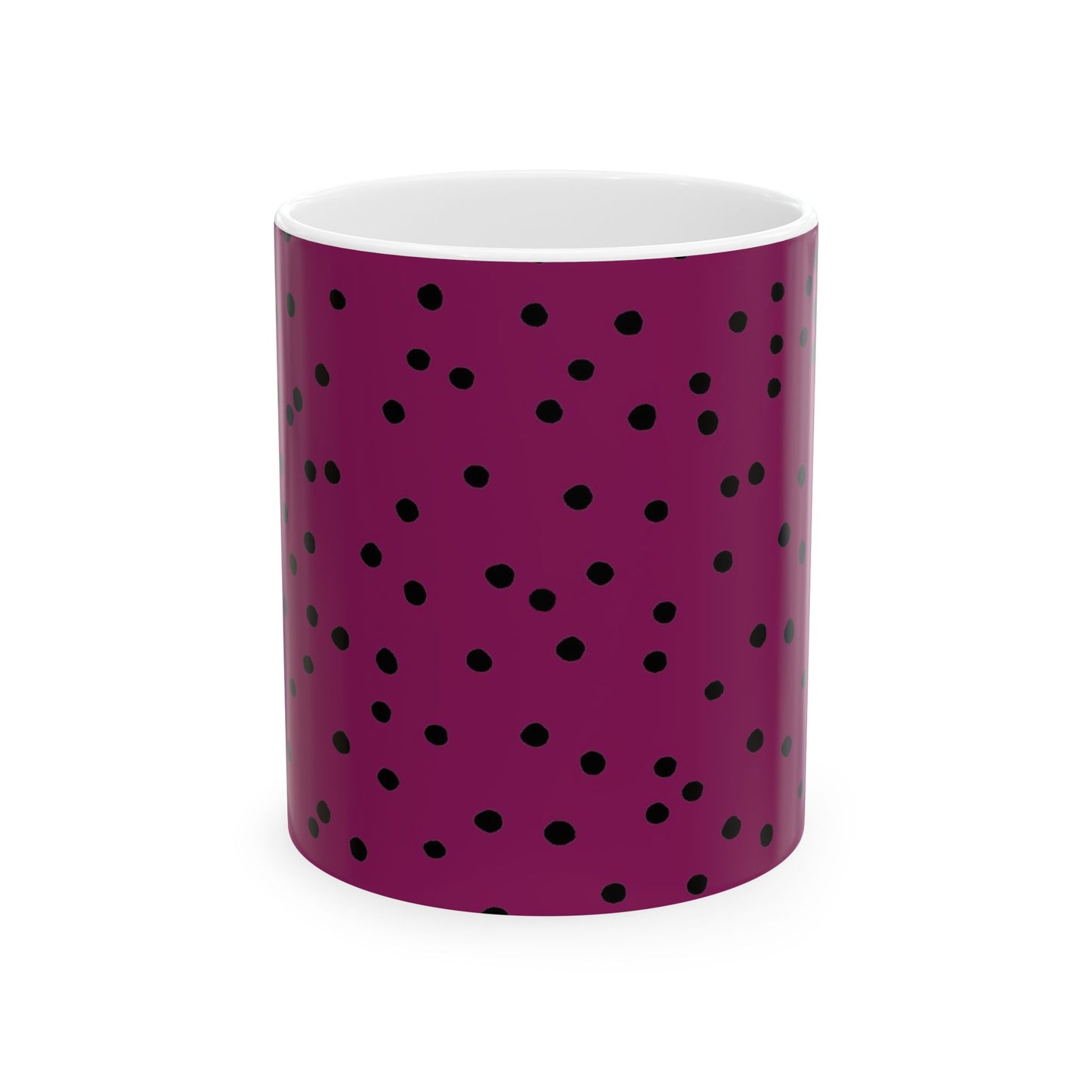 Dinky Dots Burgundy / Black Cup