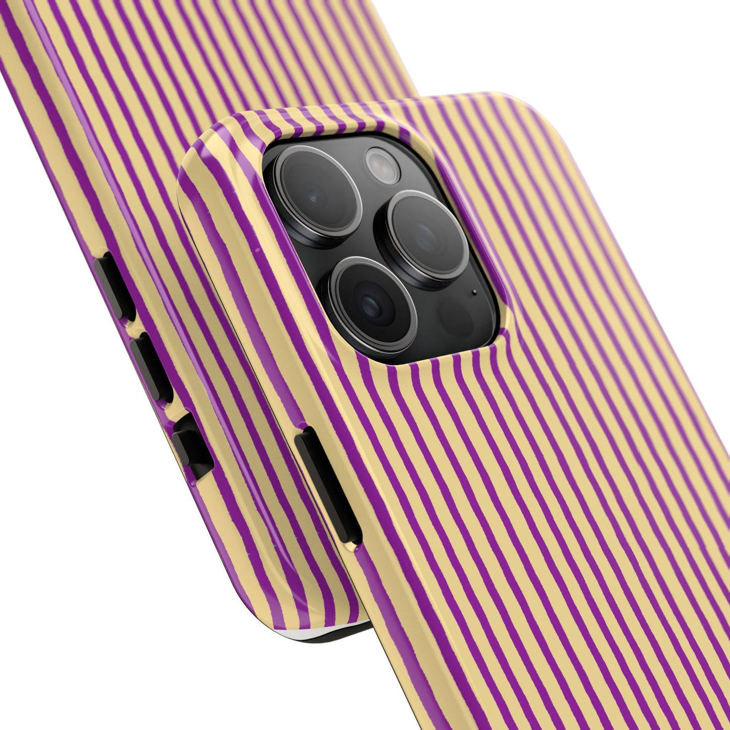 Stripe Yellow / Purple Phone Case