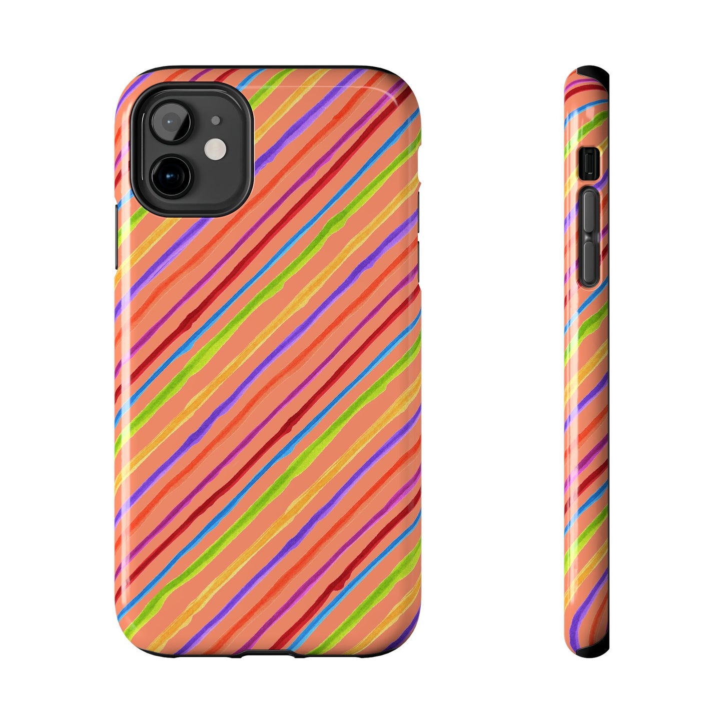 Calico Stripe Orange Phone Case