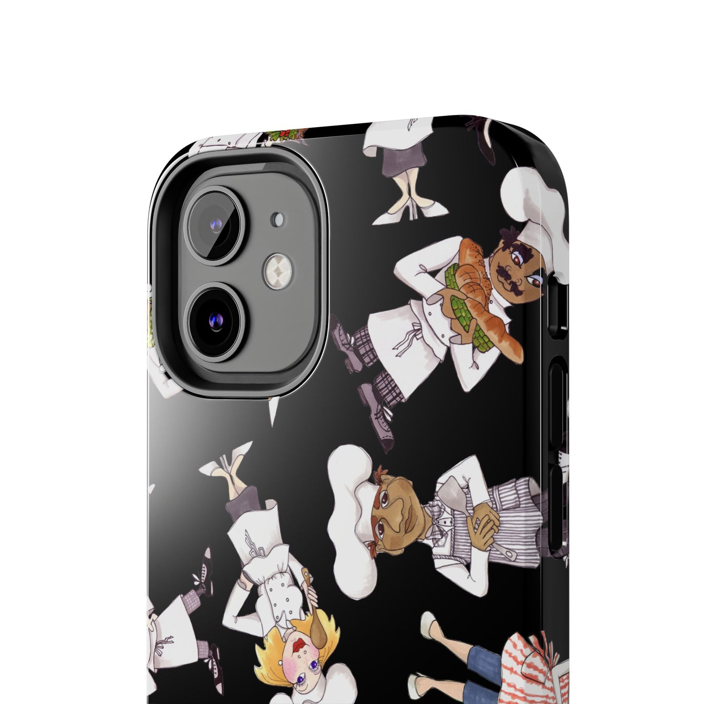 Tossed Chefs Black Phone Case