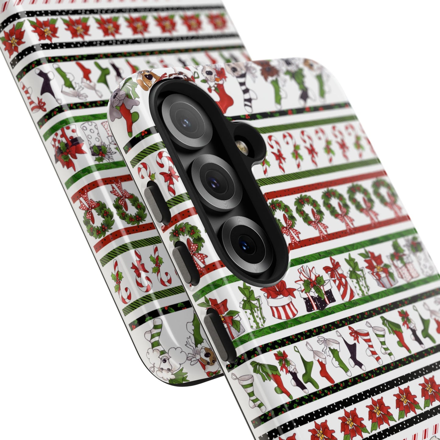 Holiday Borders White Phone Case