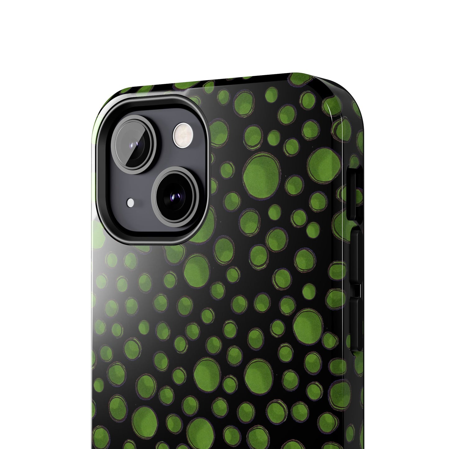 Dot Assortment Black / Green Phone Case