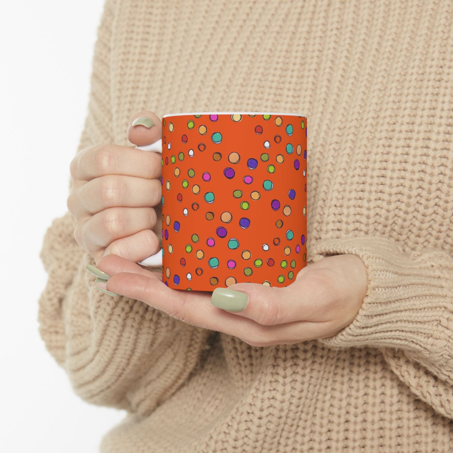 Dog Dots Orange Cup