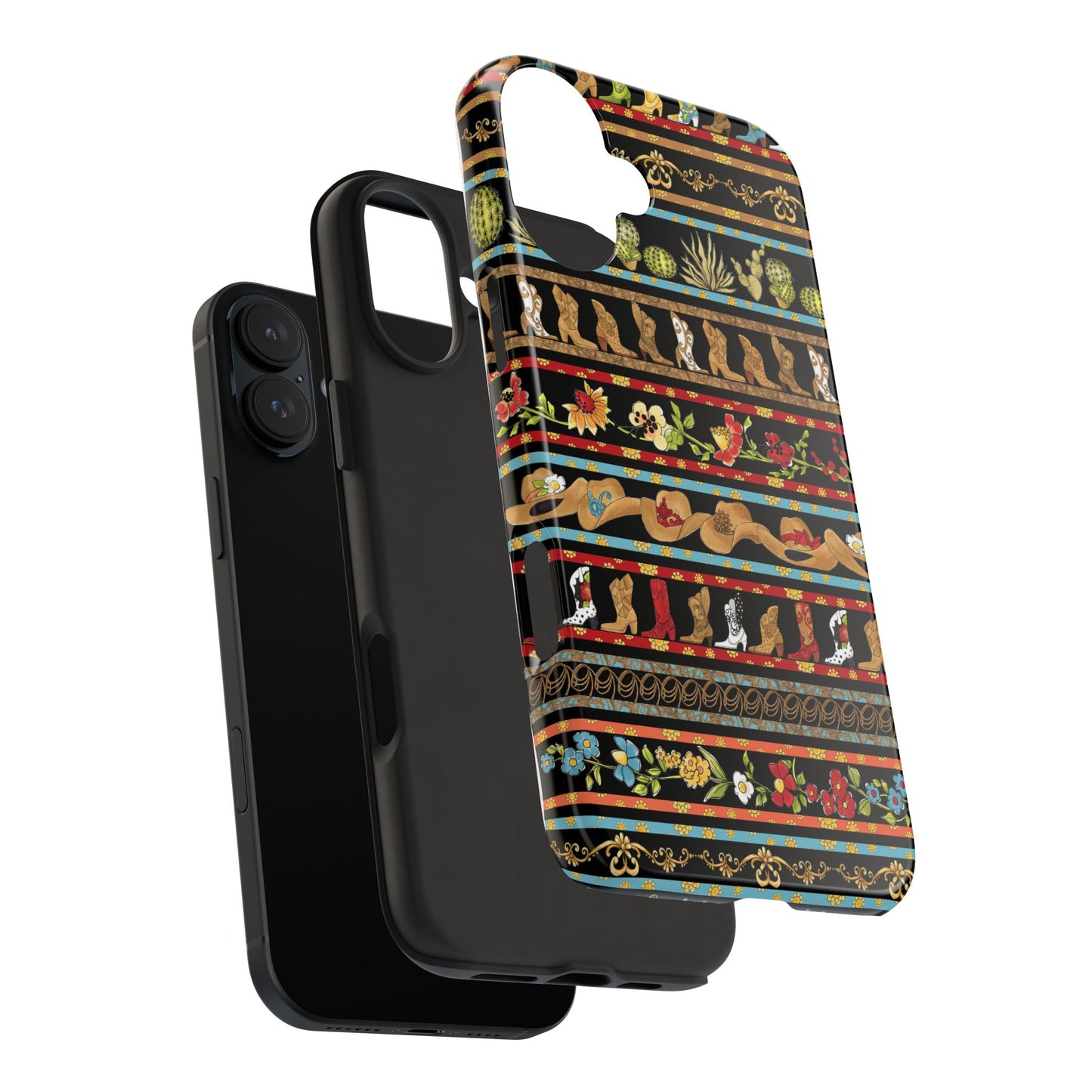 Whoa Borders Black Phone Case