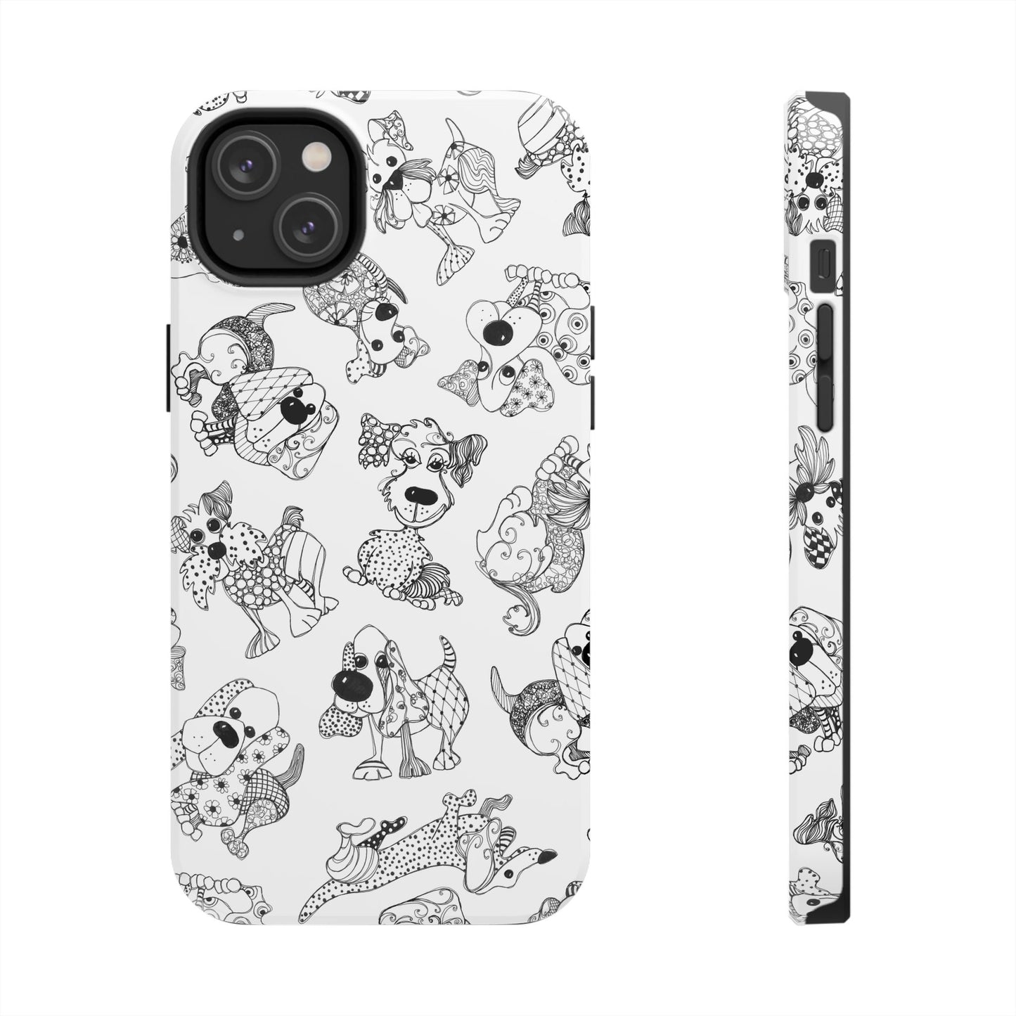 Doodle Dogs White Phone Case
