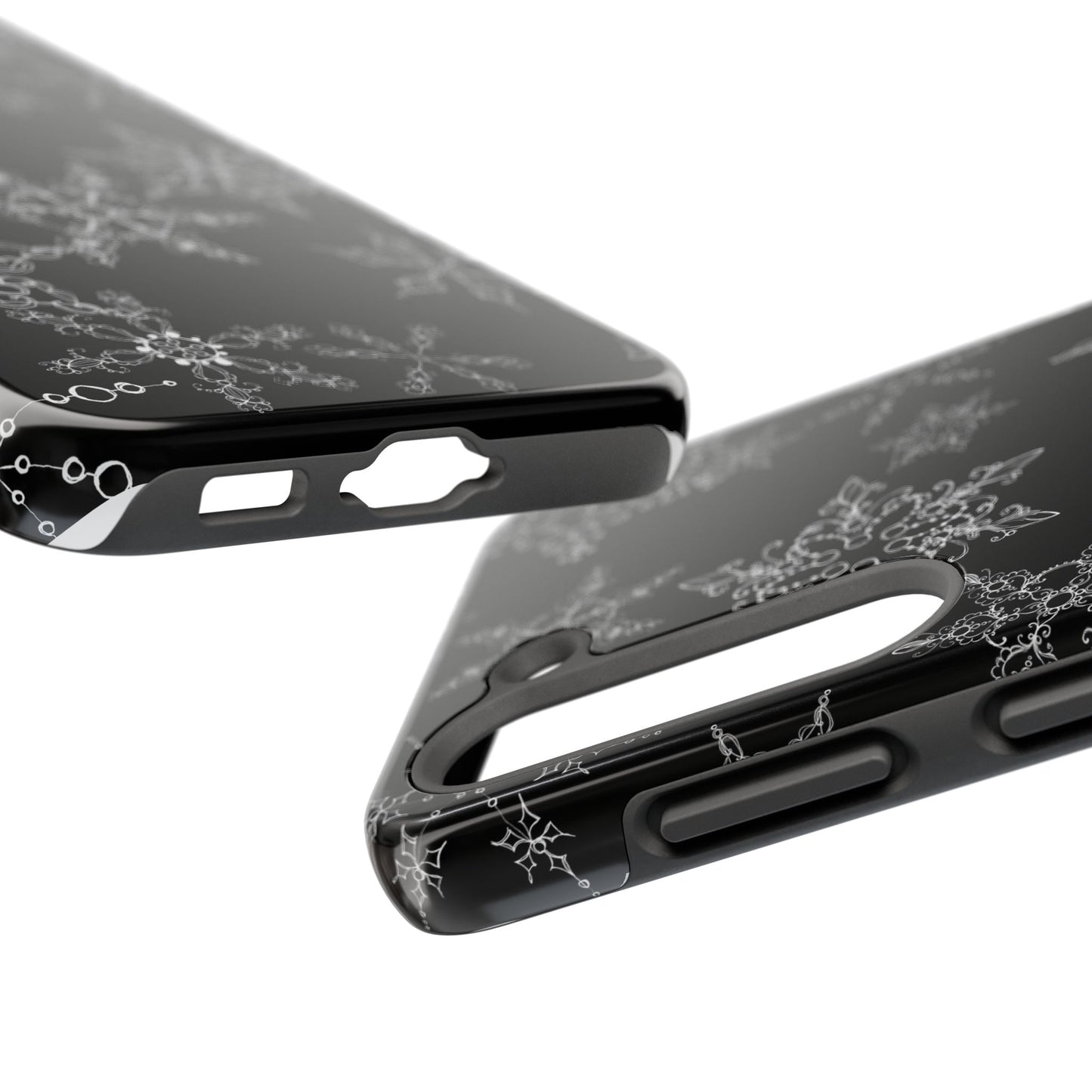 Random Flakes Black Phone Case