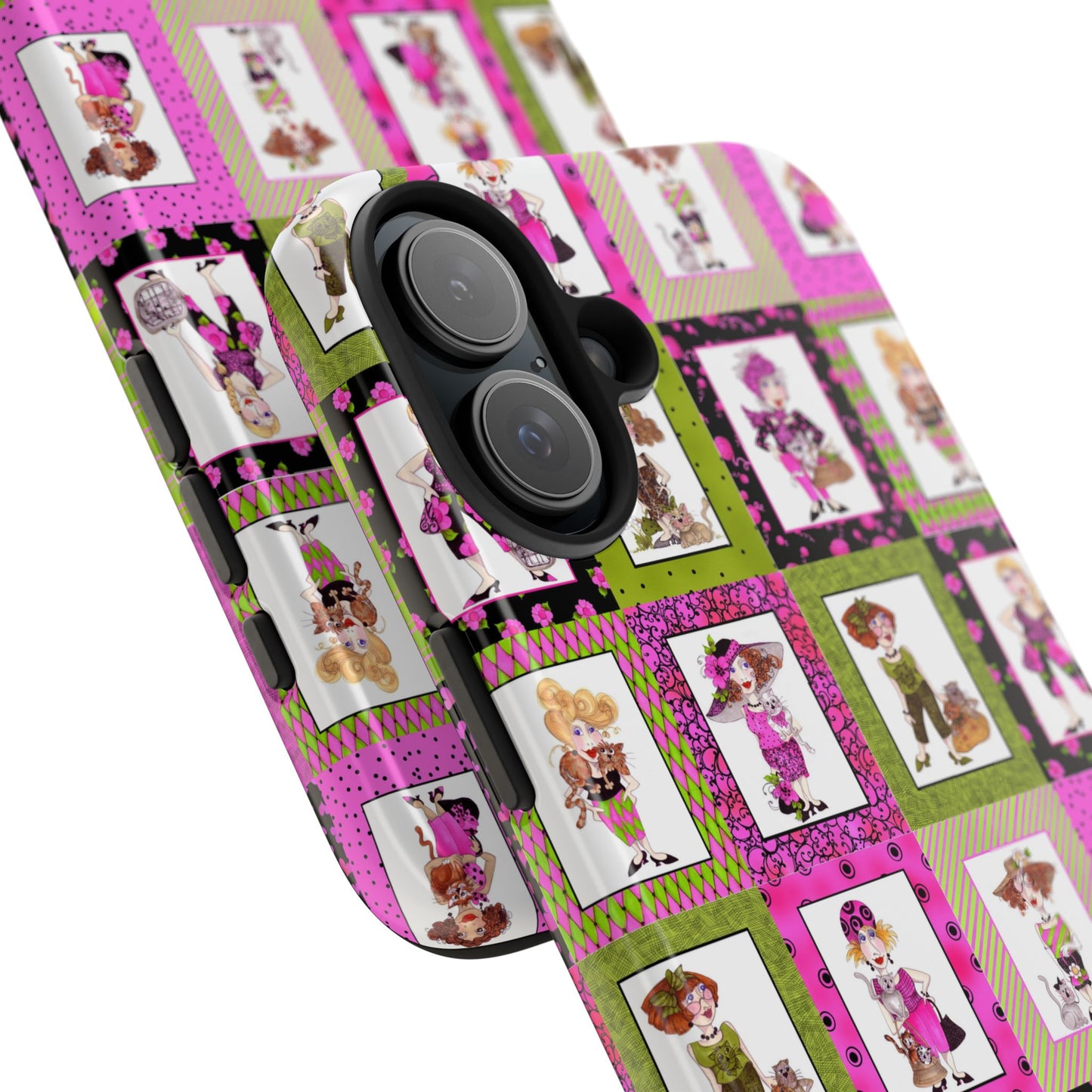 Cat Ladies Cerise Phone Case