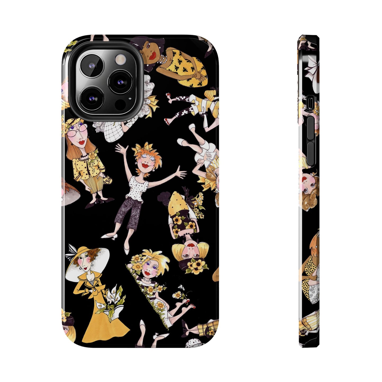 Bee Tossed Black Phone Case