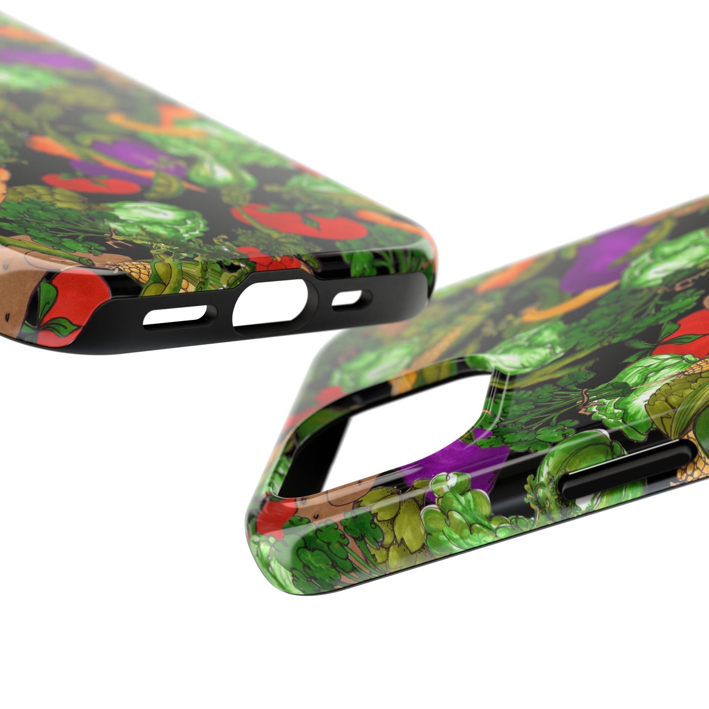 Veggie Jungle Black Phone Case