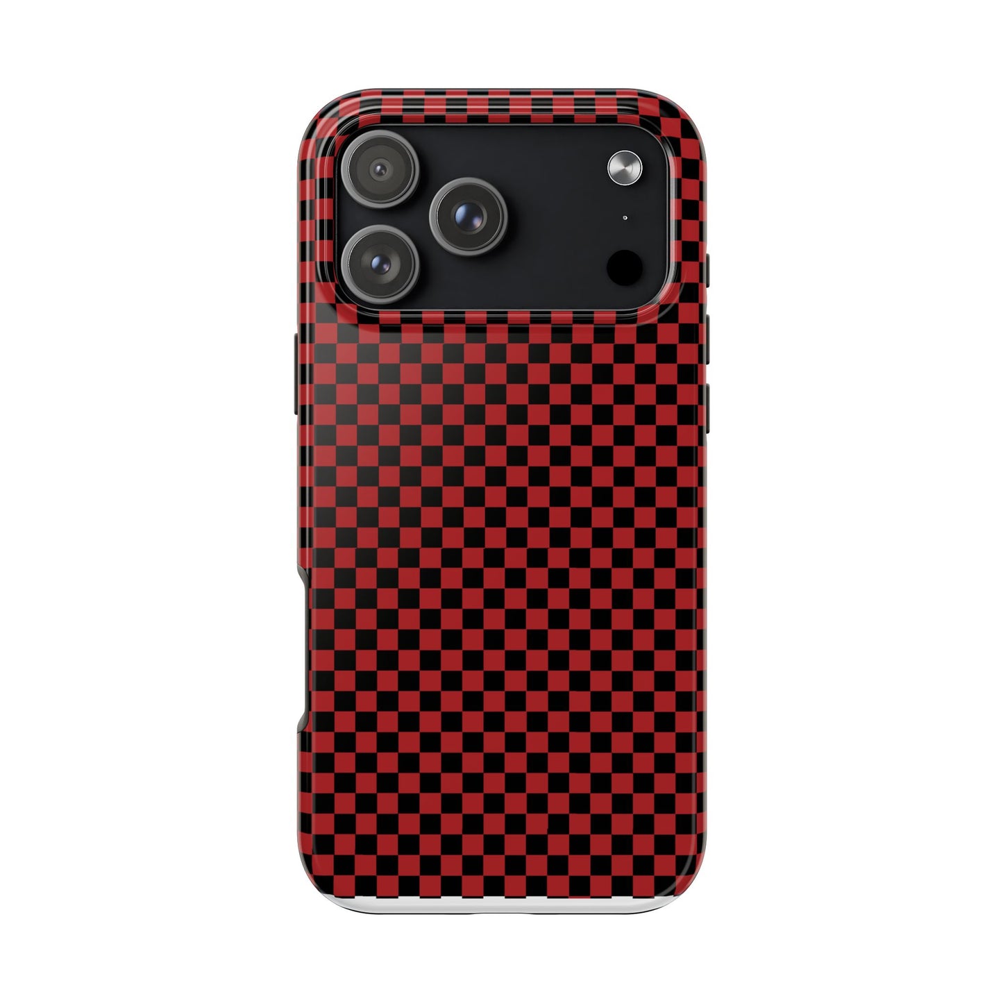 Checkerboard Red / Black Phone Case