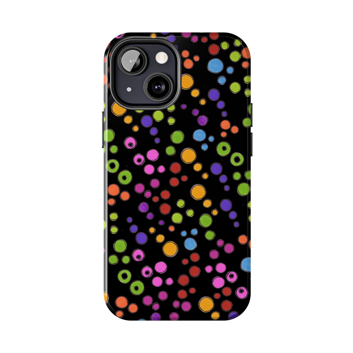 Dog Dots Black / Multi Phone Case