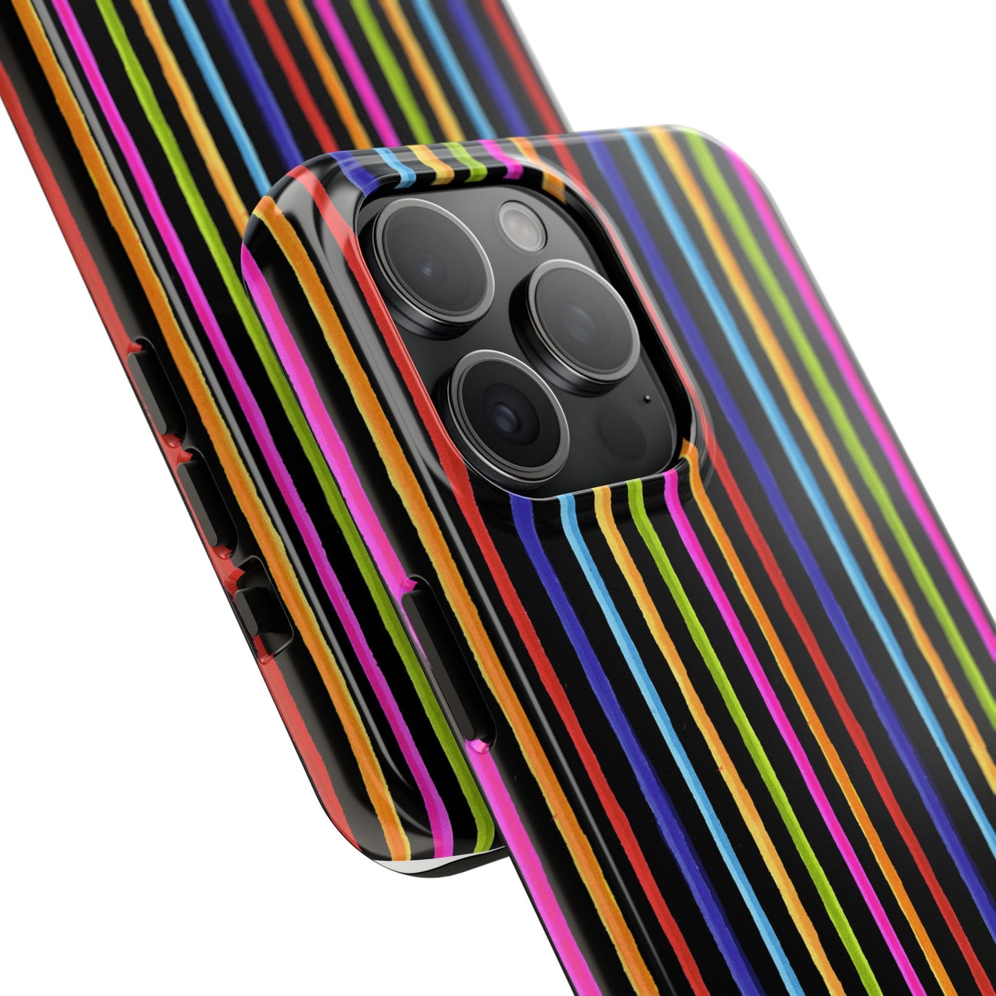 Happy Stripe Black Phone Case
