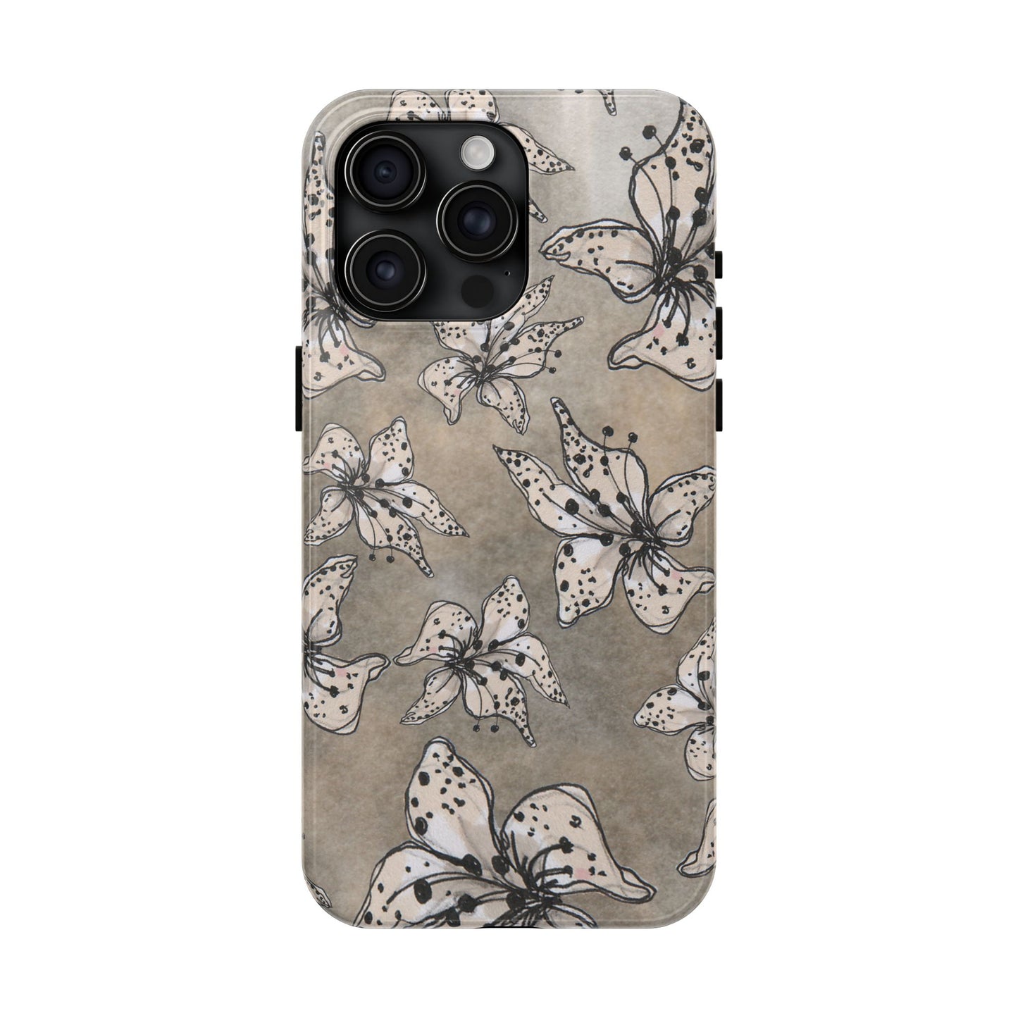 Spotted Lilies Gray Phone Case