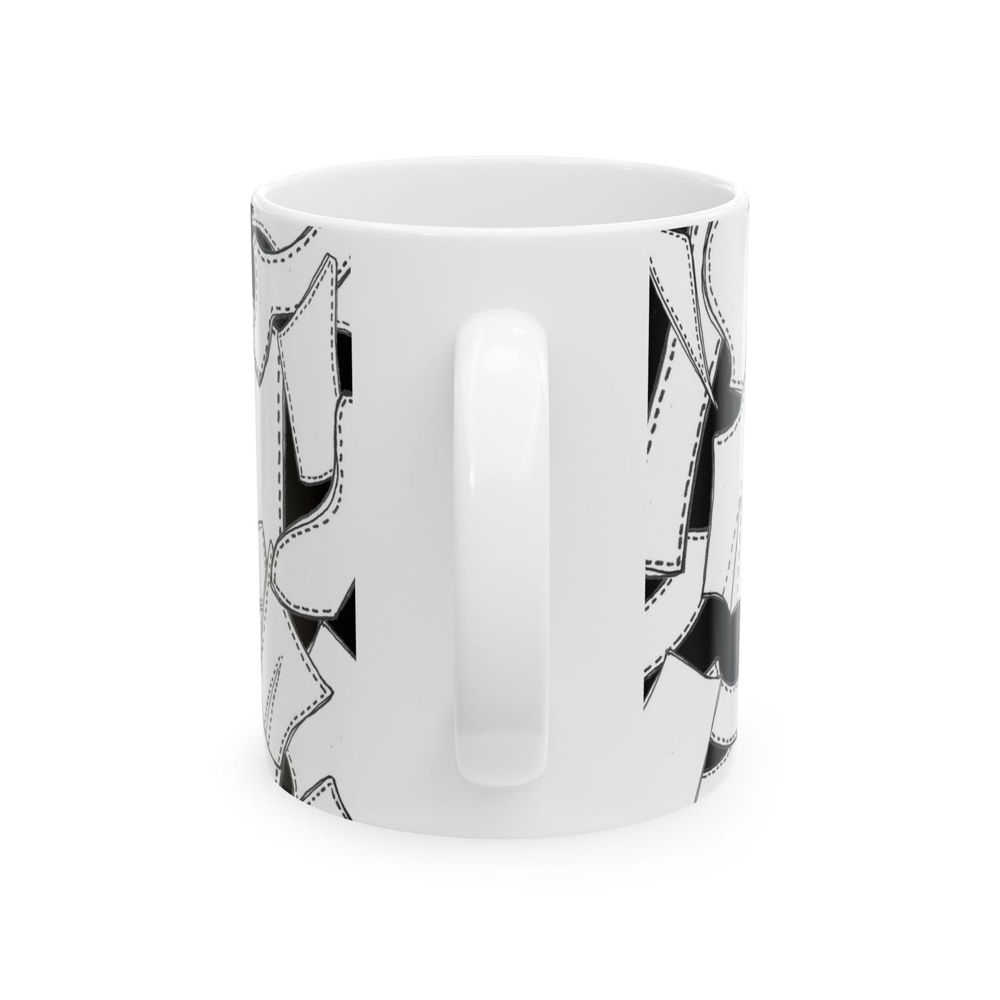 Pattern Pieces Black /  White Cup