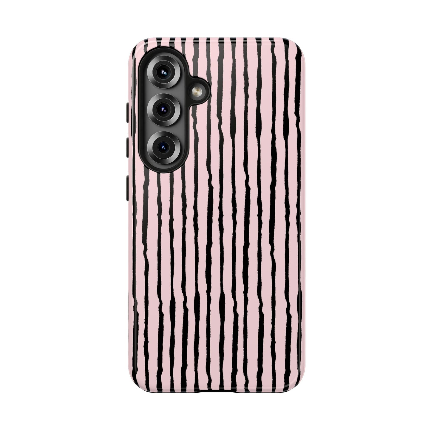 Sorta Stripe Light Pink / Black Phone Case