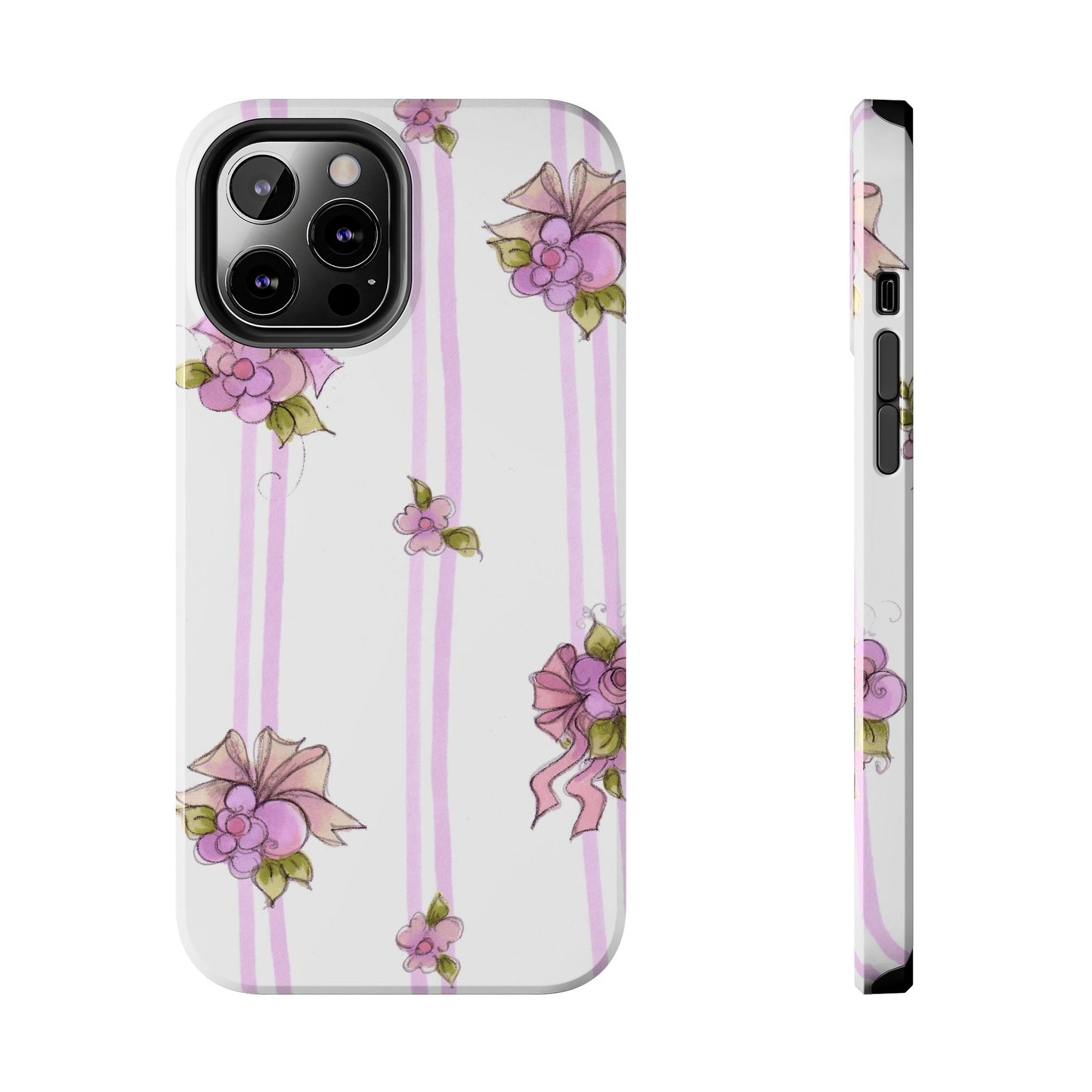 Flower Model Flower Stripe Phone Case