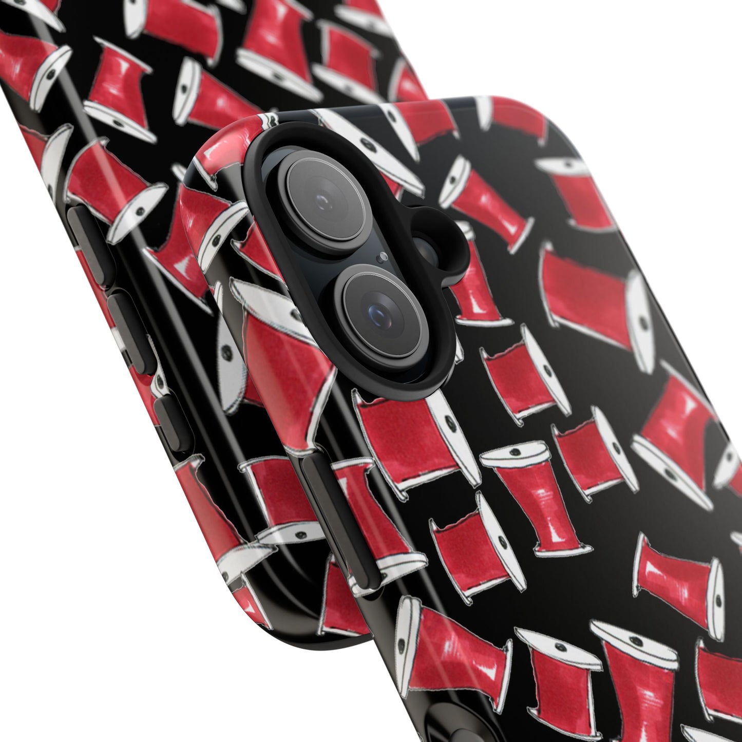 Red Thread Black Phone Case