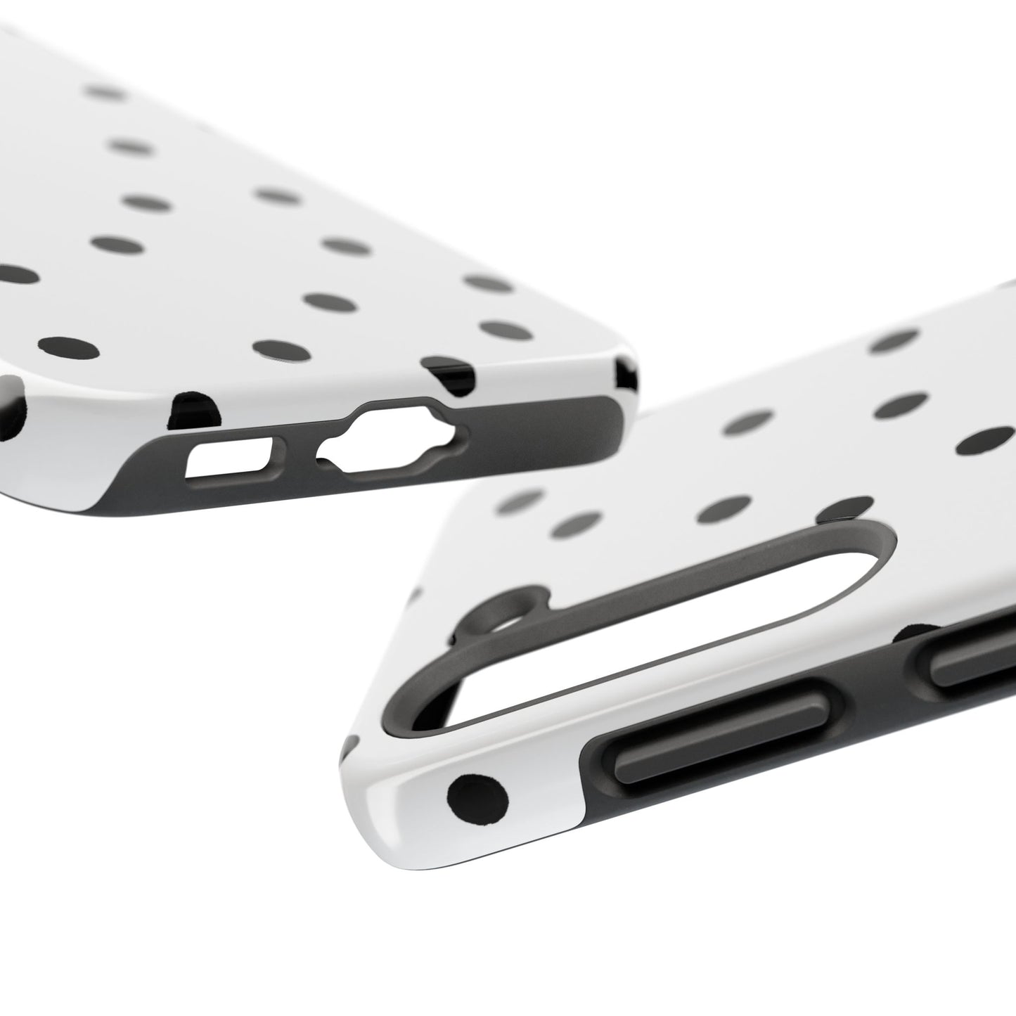 Space Dots White / Black Phone Case