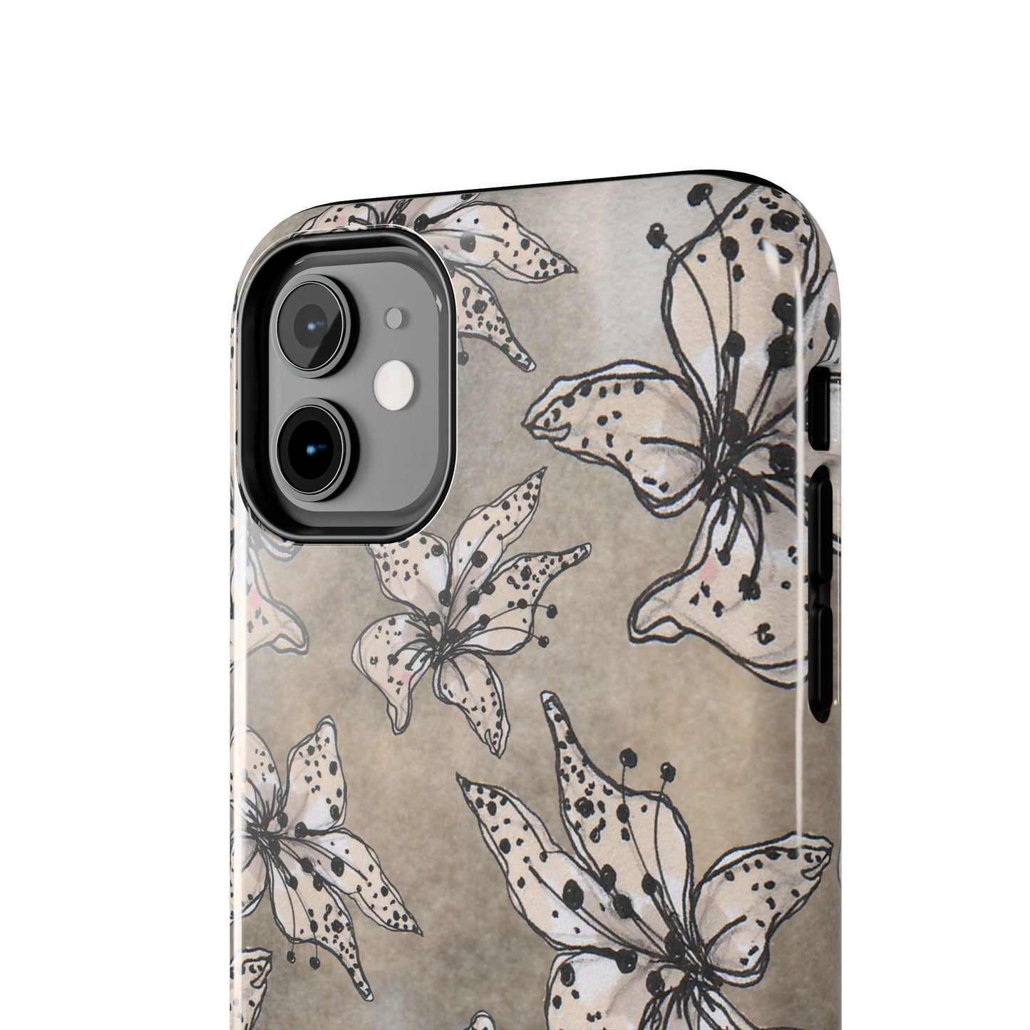 Spotted Lilies Gray Phone Case