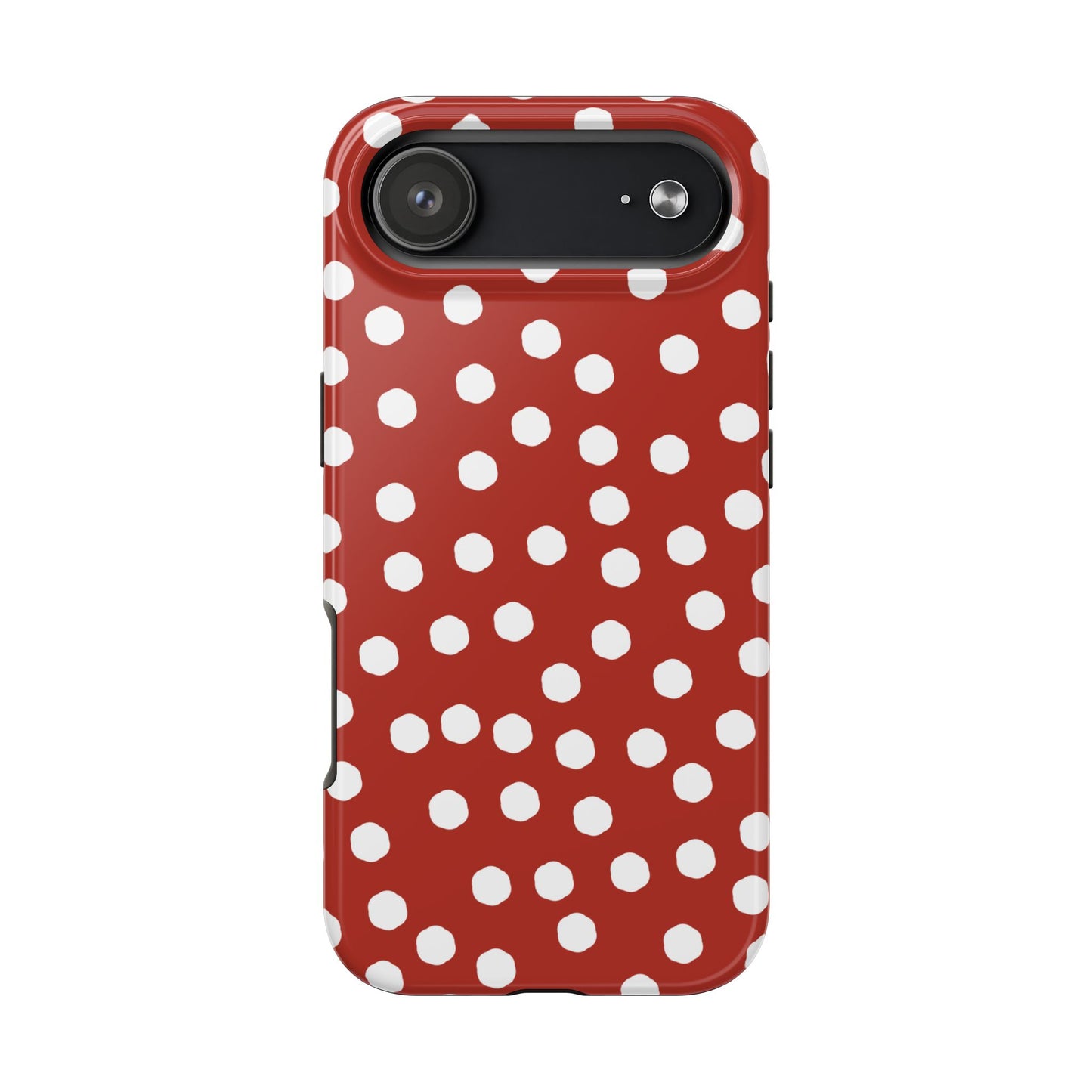 Jumbo Dots Red / White Phone Case