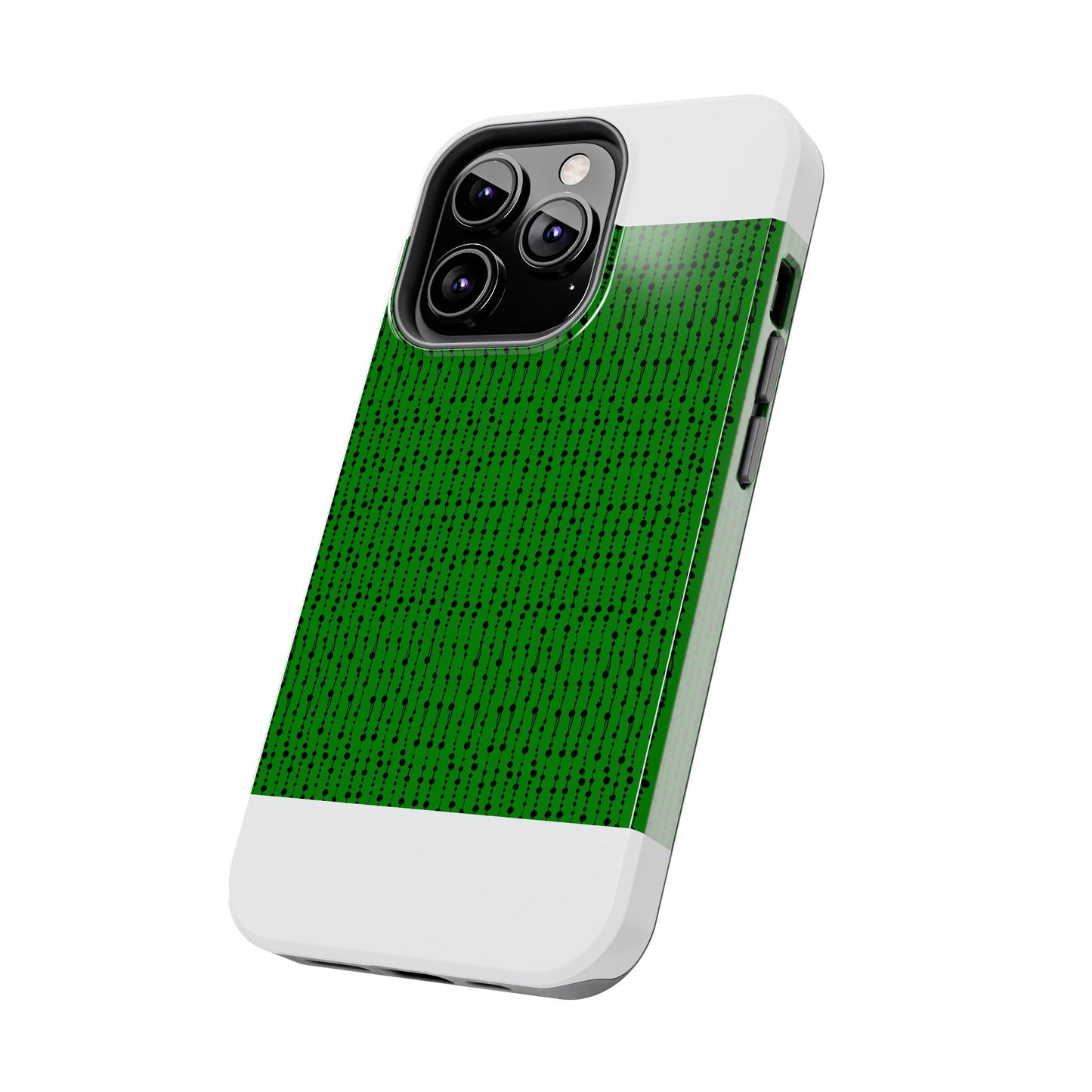 Beaded Curtain Green / Black Phone Case